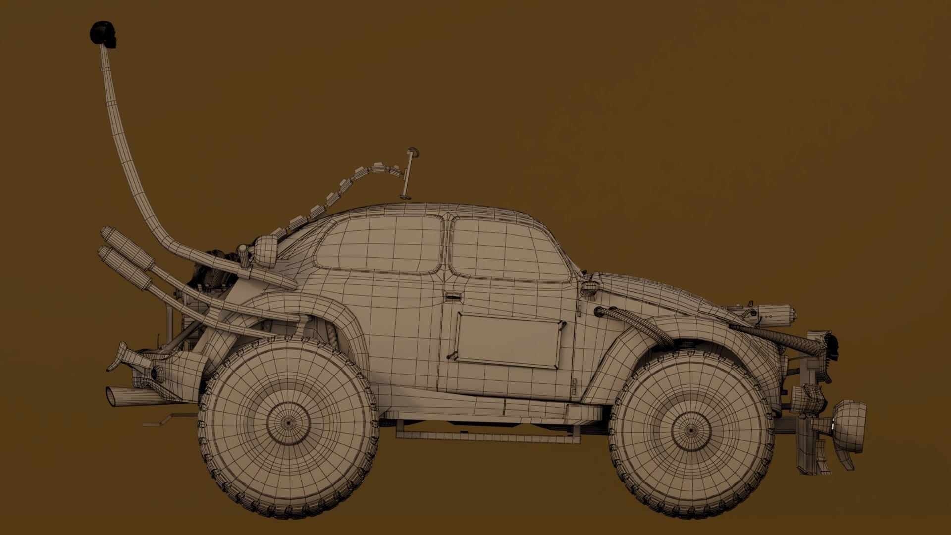 Mad Max VW Dune Buggy Low-poly 3D model_24