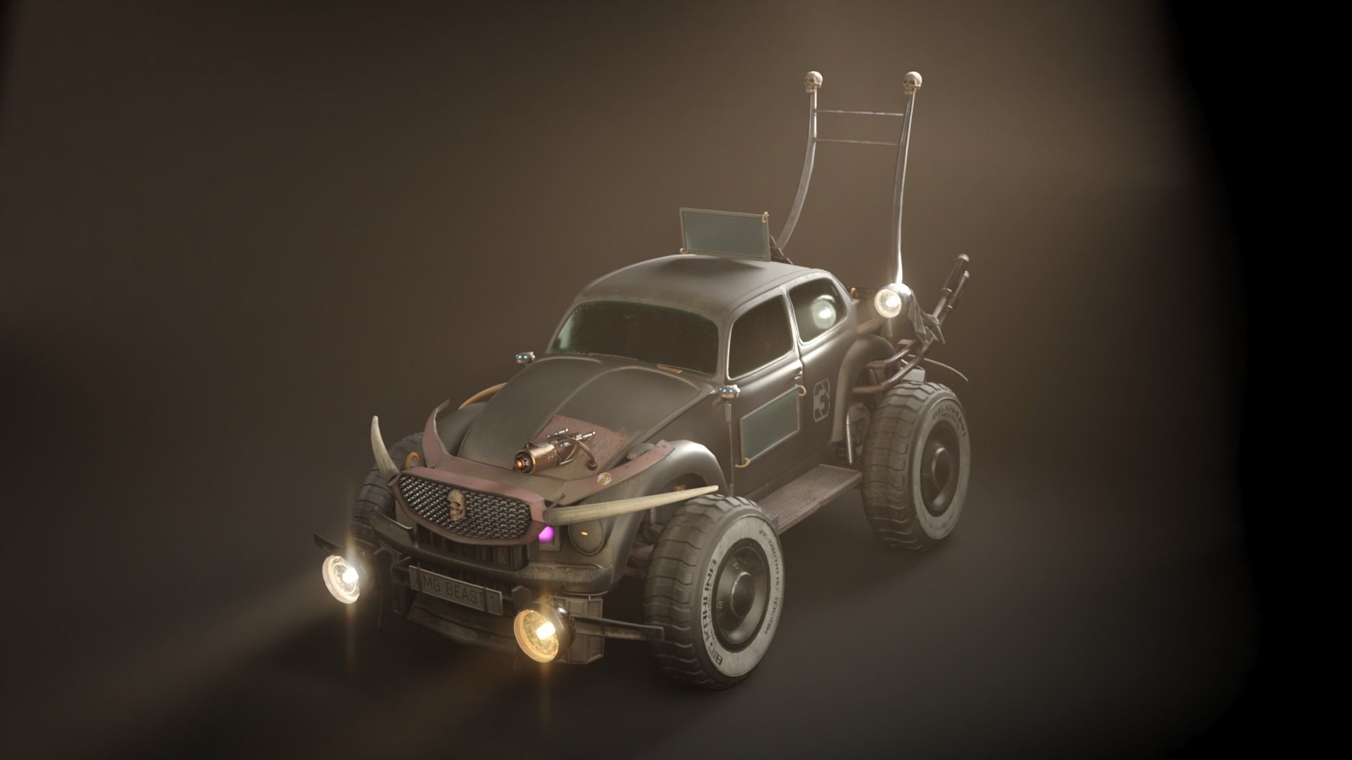 Mad Max VW Dune Buggy Low-poly 3D model_13