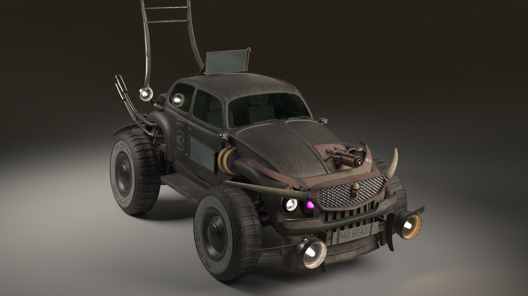 Mad Max VW Dune Buggy Low-poly 3D model_5