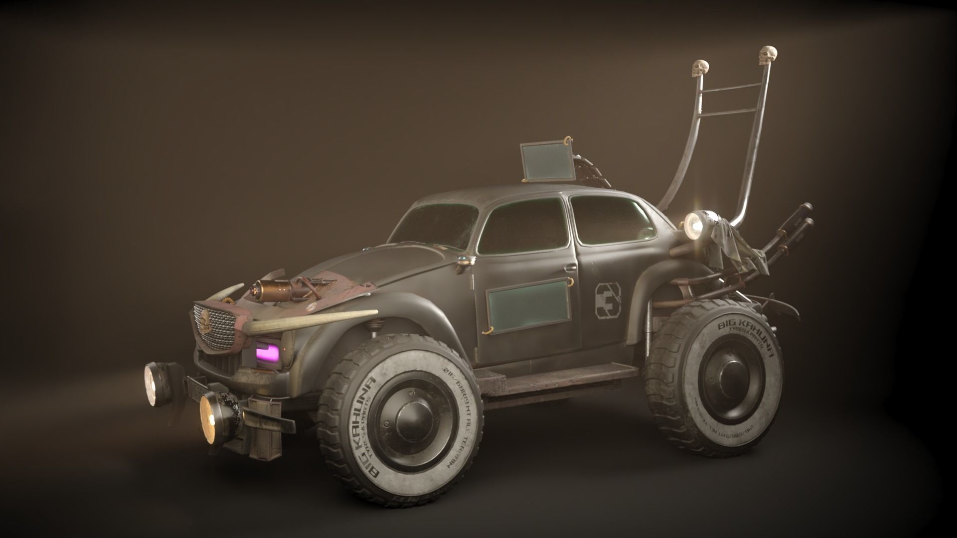 Mad Max VW Dune Buggy Low-poly 3D model_14
