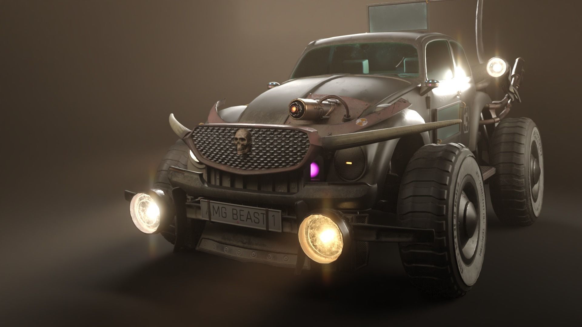 Mad Max VW Dune Buggy Low-poly 3D model_16