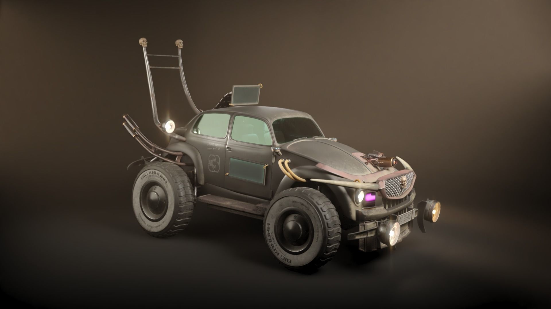 Mad Max VW Dune Buggy Low-poly 3D model_17