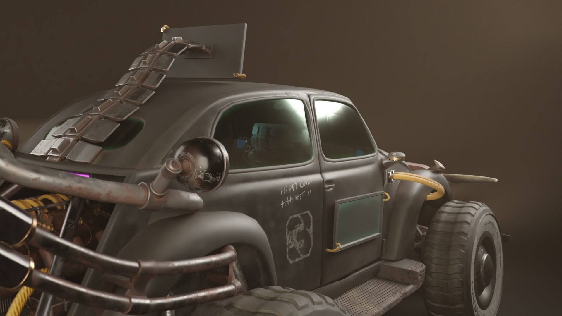 Mad Max VW Dune Buggy Low-poly 3D model_20