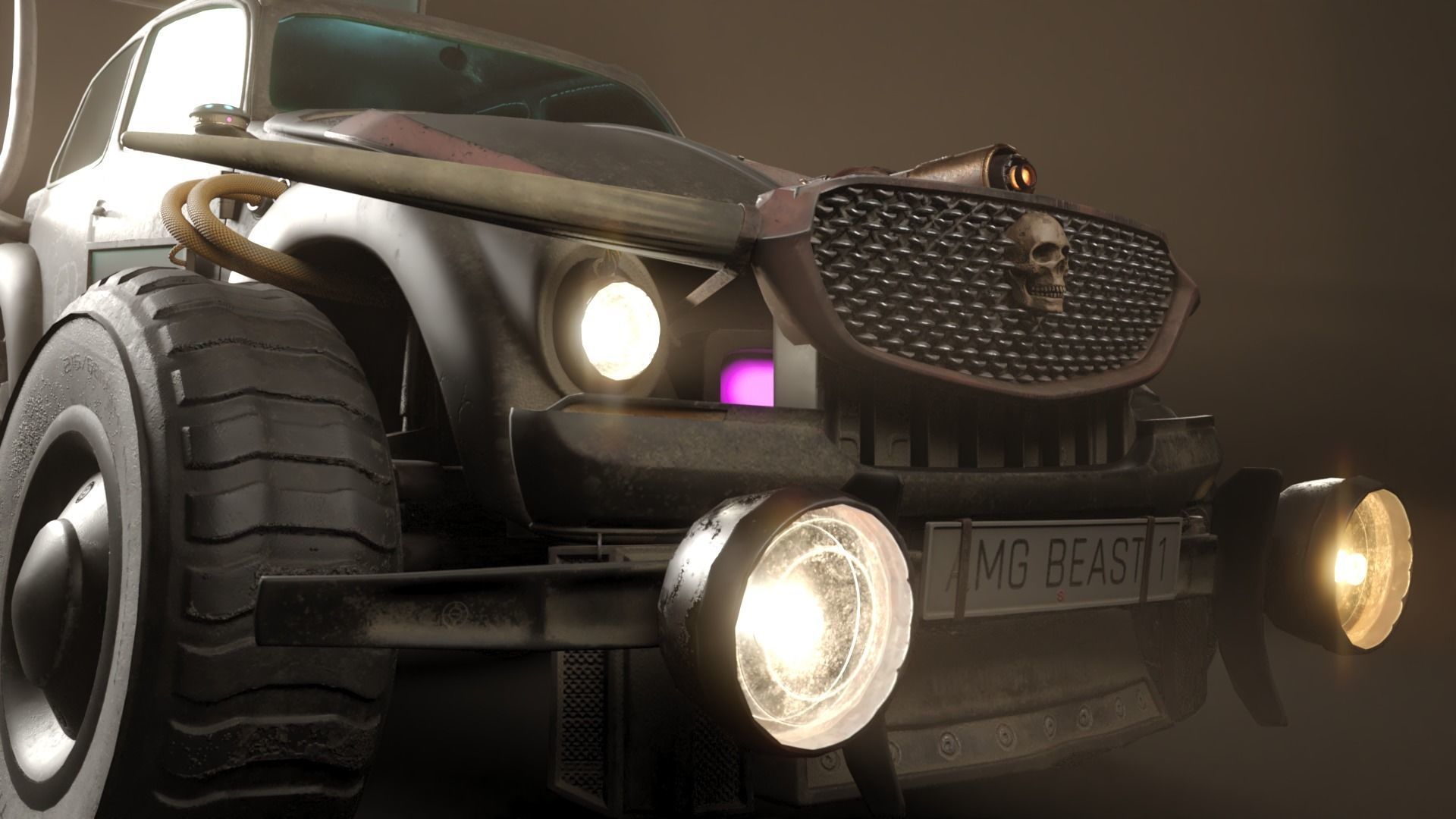Mad Max VW Dune Buggy Low-poly 3D model_12