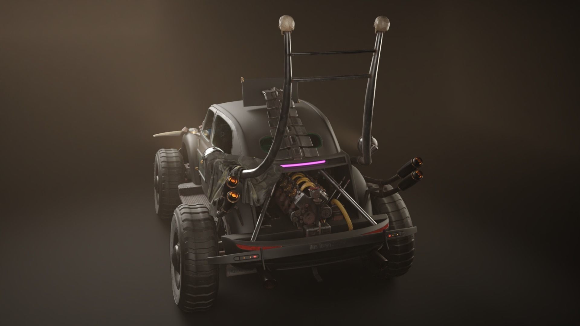 Mad Max VW Dune Buggy Low-poly 3D model_8