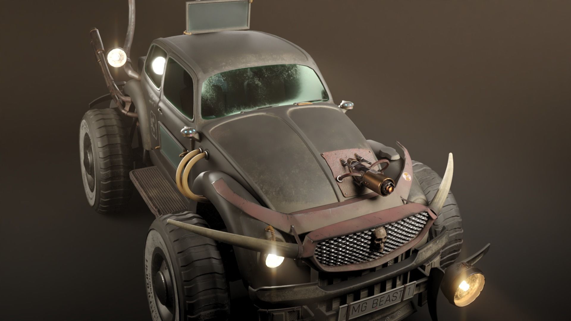 Mad Max VW Dune Buggy Low-poly 3D model_15
