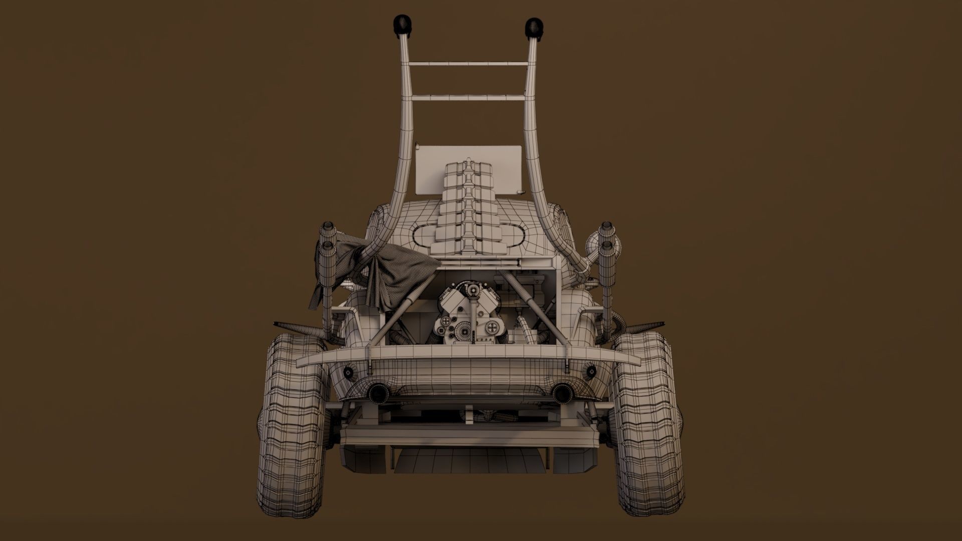 Mad Max VW Dune Buggy Low-poly 3D model_23
