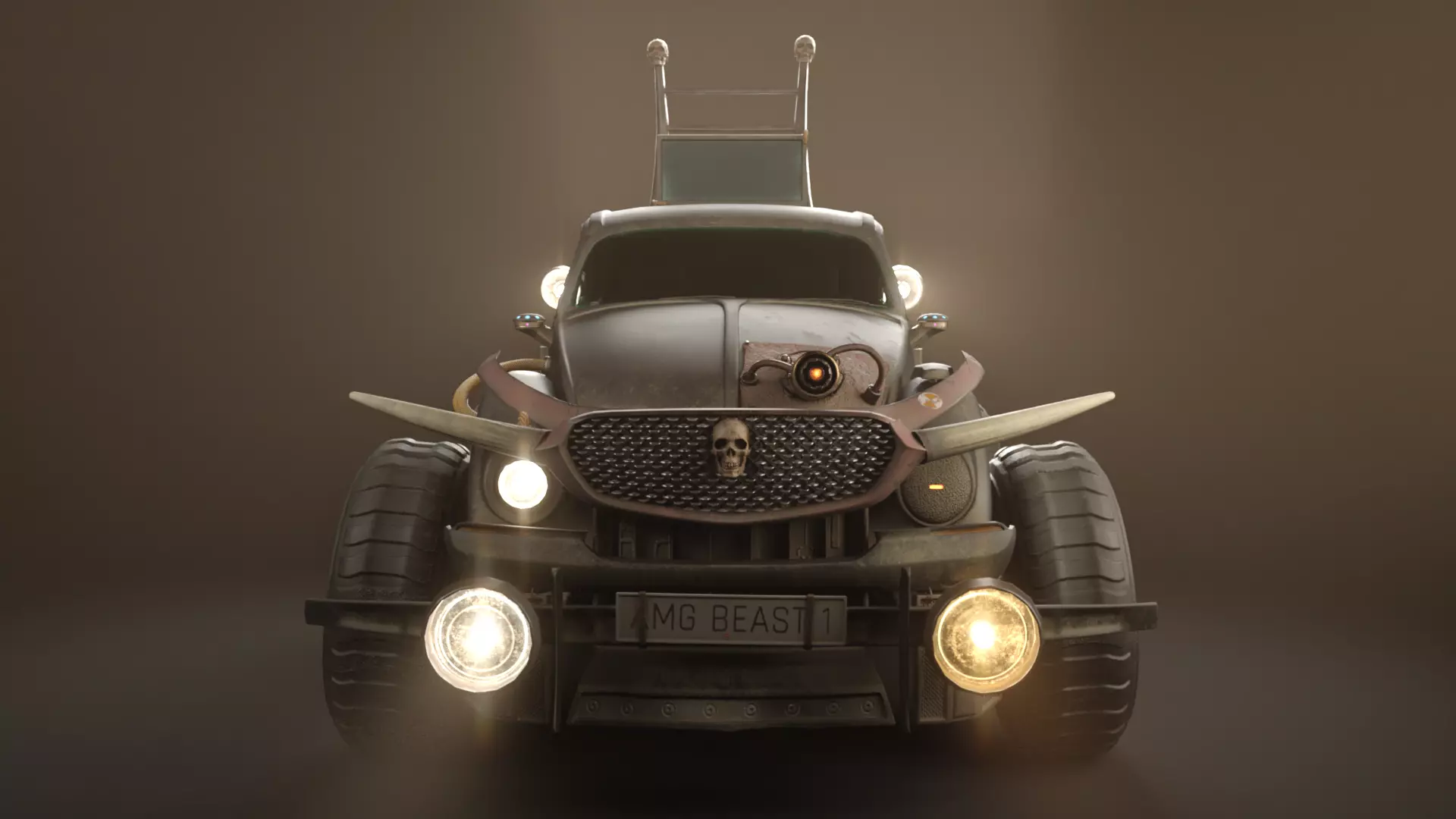 Mad Max VW Dune Buggy Low-poly 3D model_0