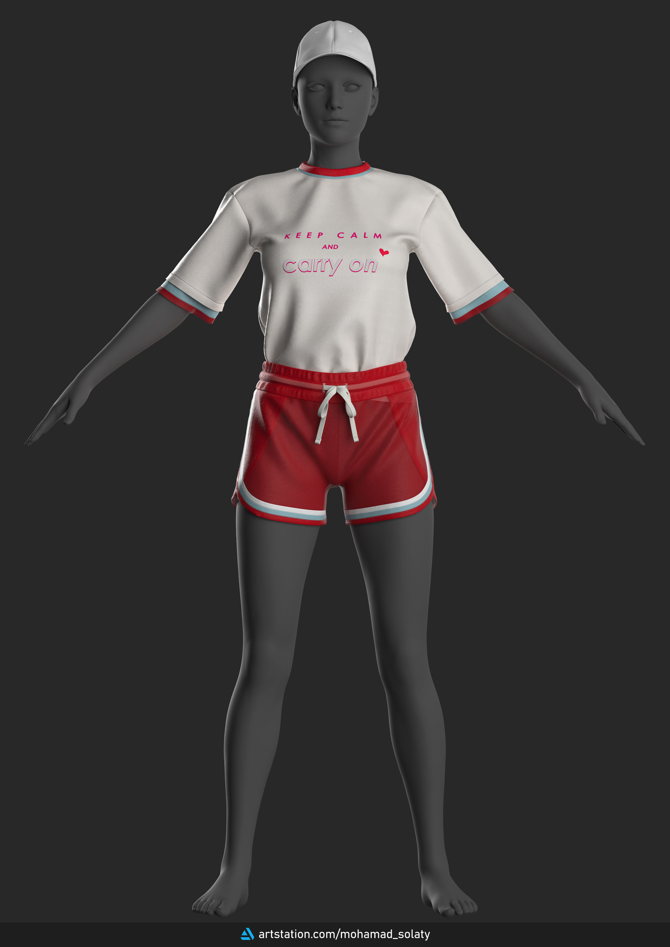 Girls Outfit 45 - Marvelous Designer 3D model_2