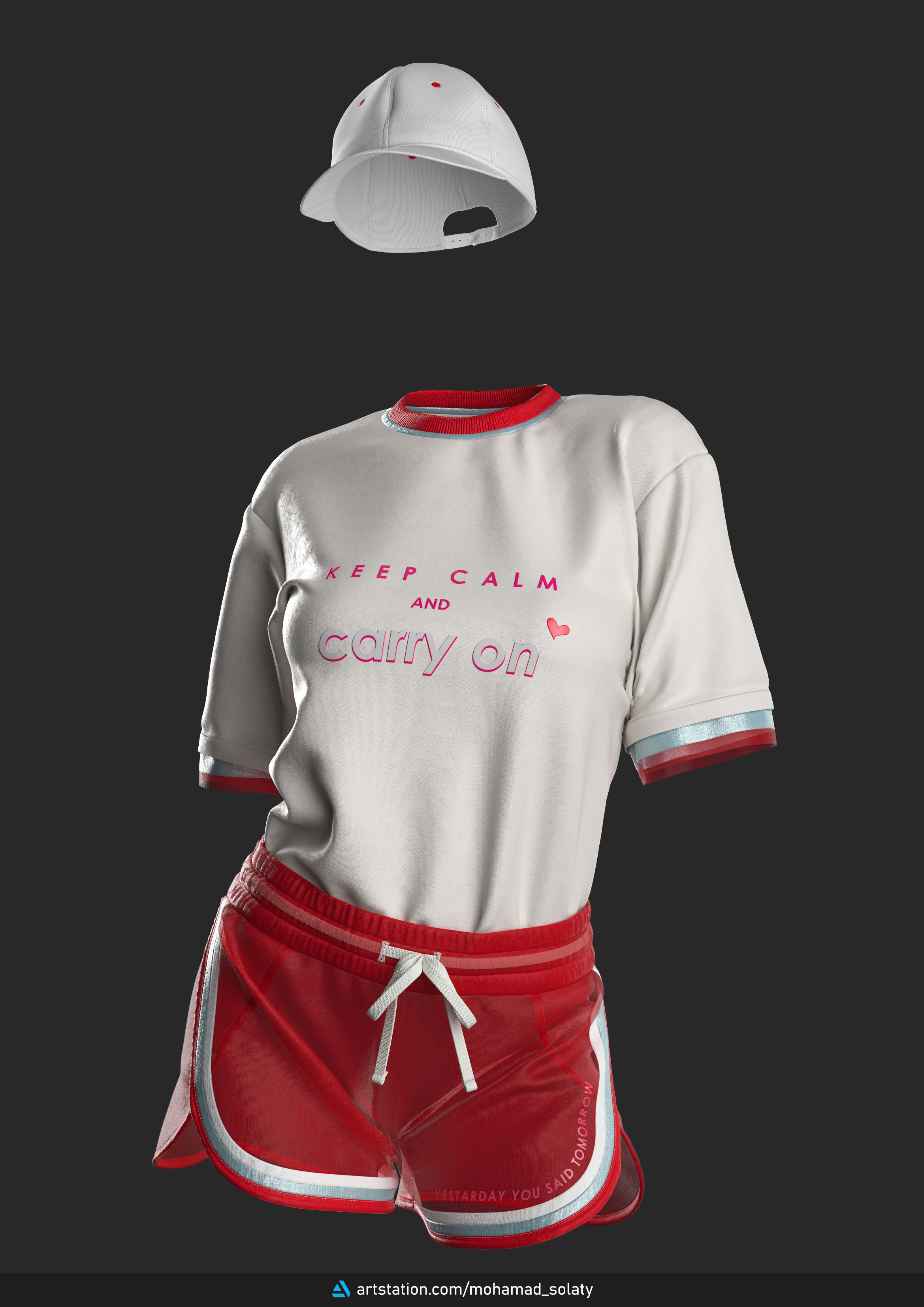 Girls Outfit 45 - Marvelous Designer 3D model_3