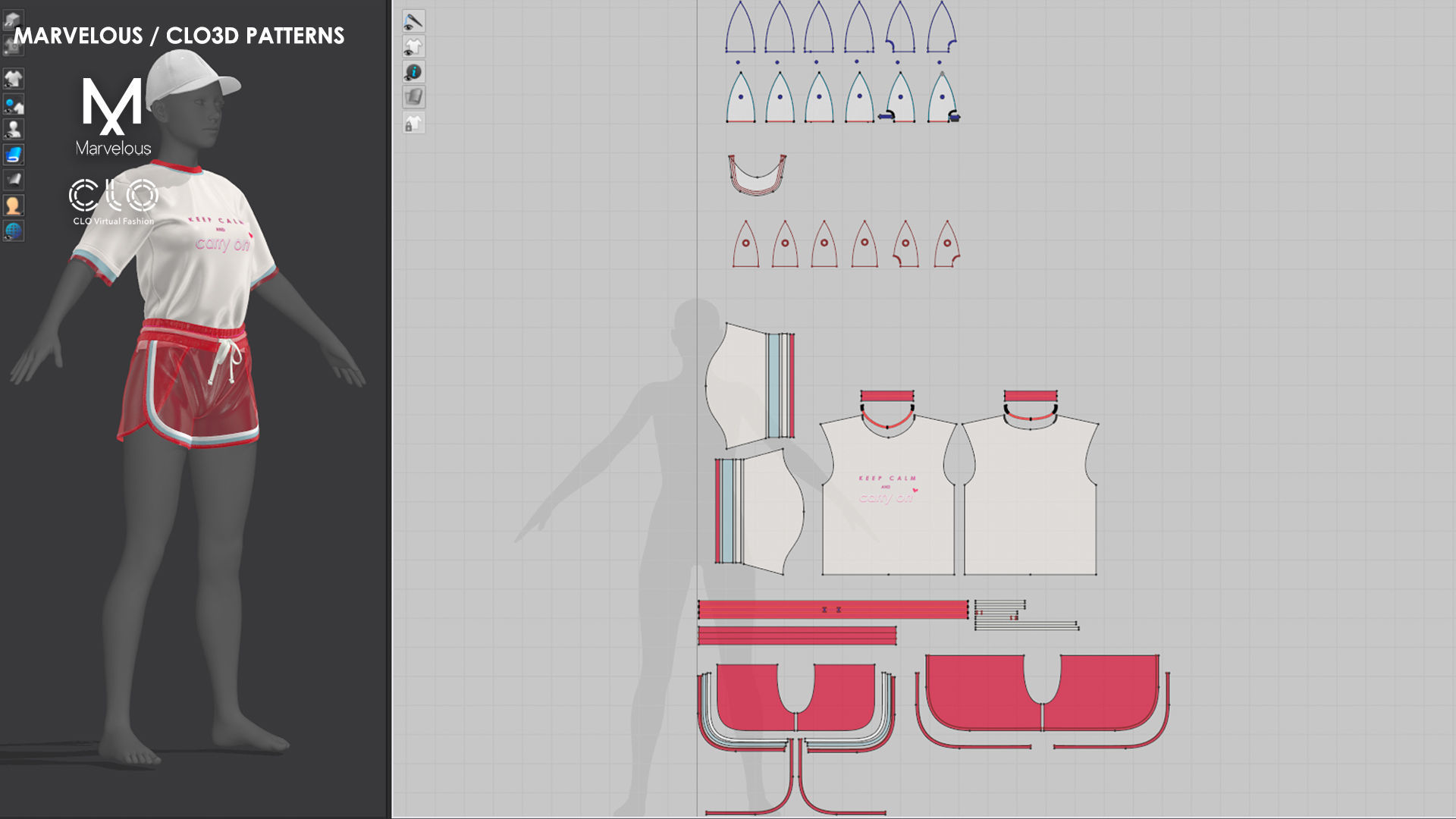 Girls Outfit 45 - Marvelous Designer 3D model_6