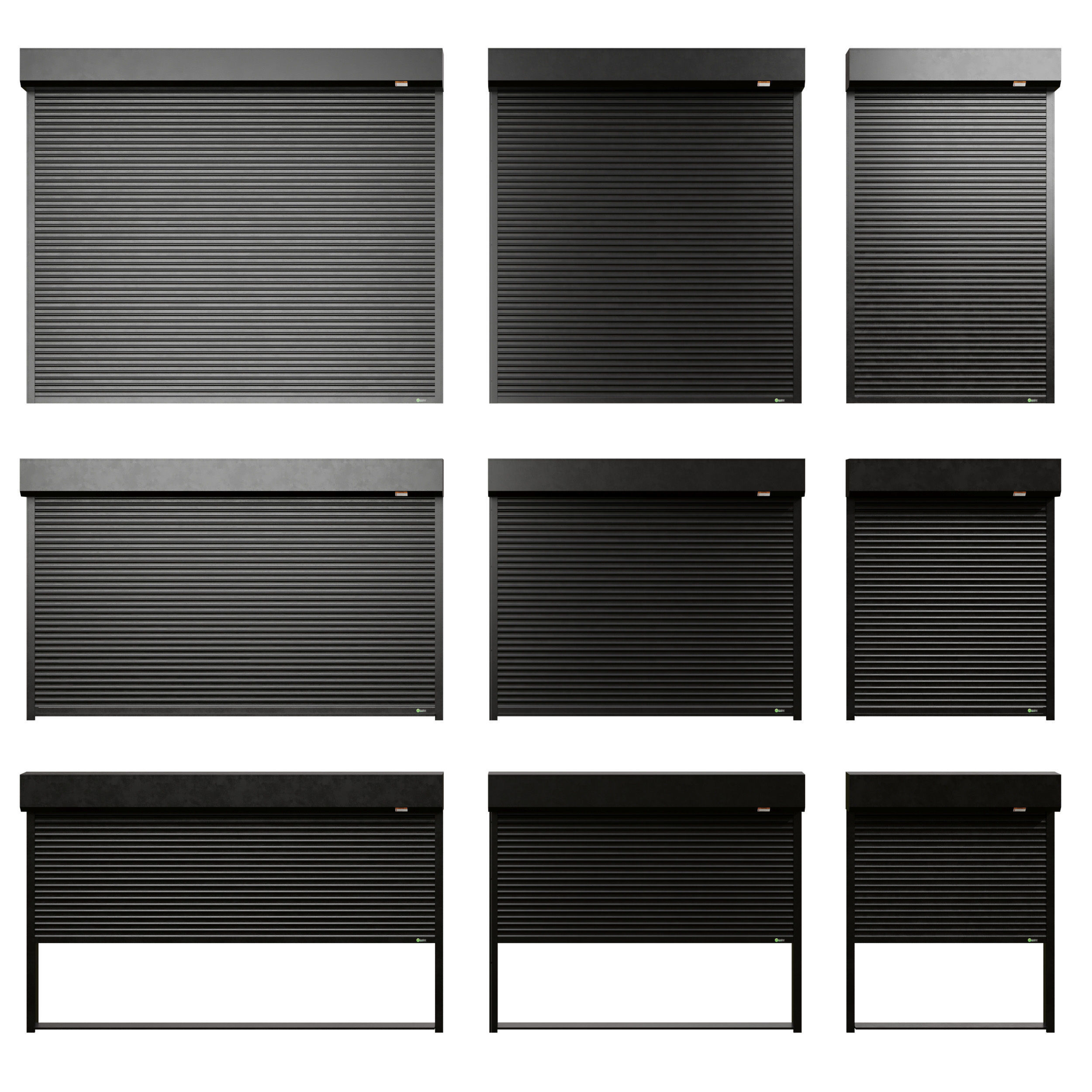 External electric shutter - outdoor blinds Low-poly 3D model_4