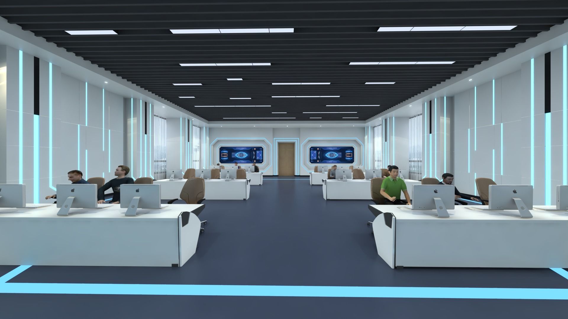 Command room monitoring center 3D model_5