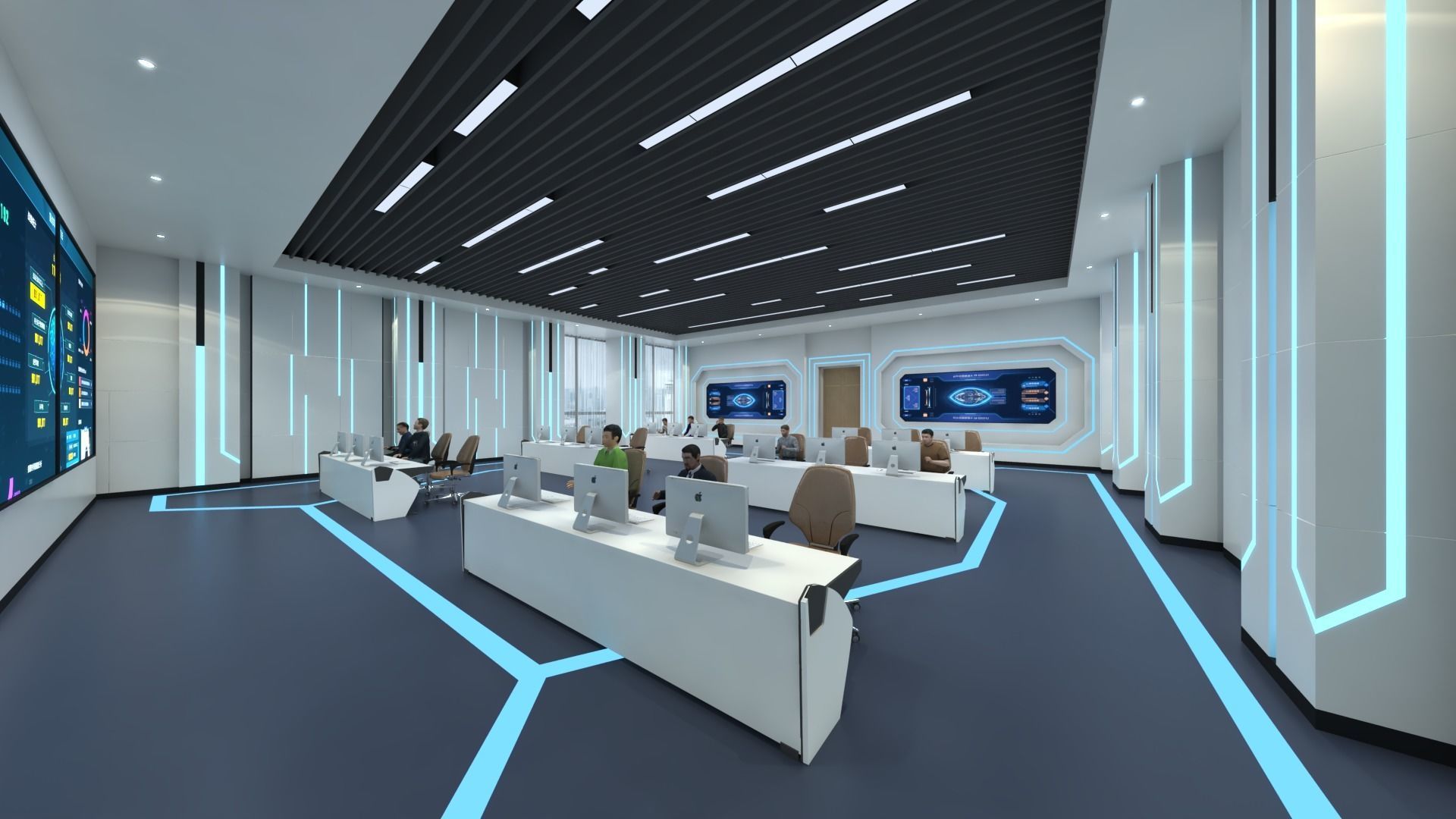 Command room monitoring center 3D model_3