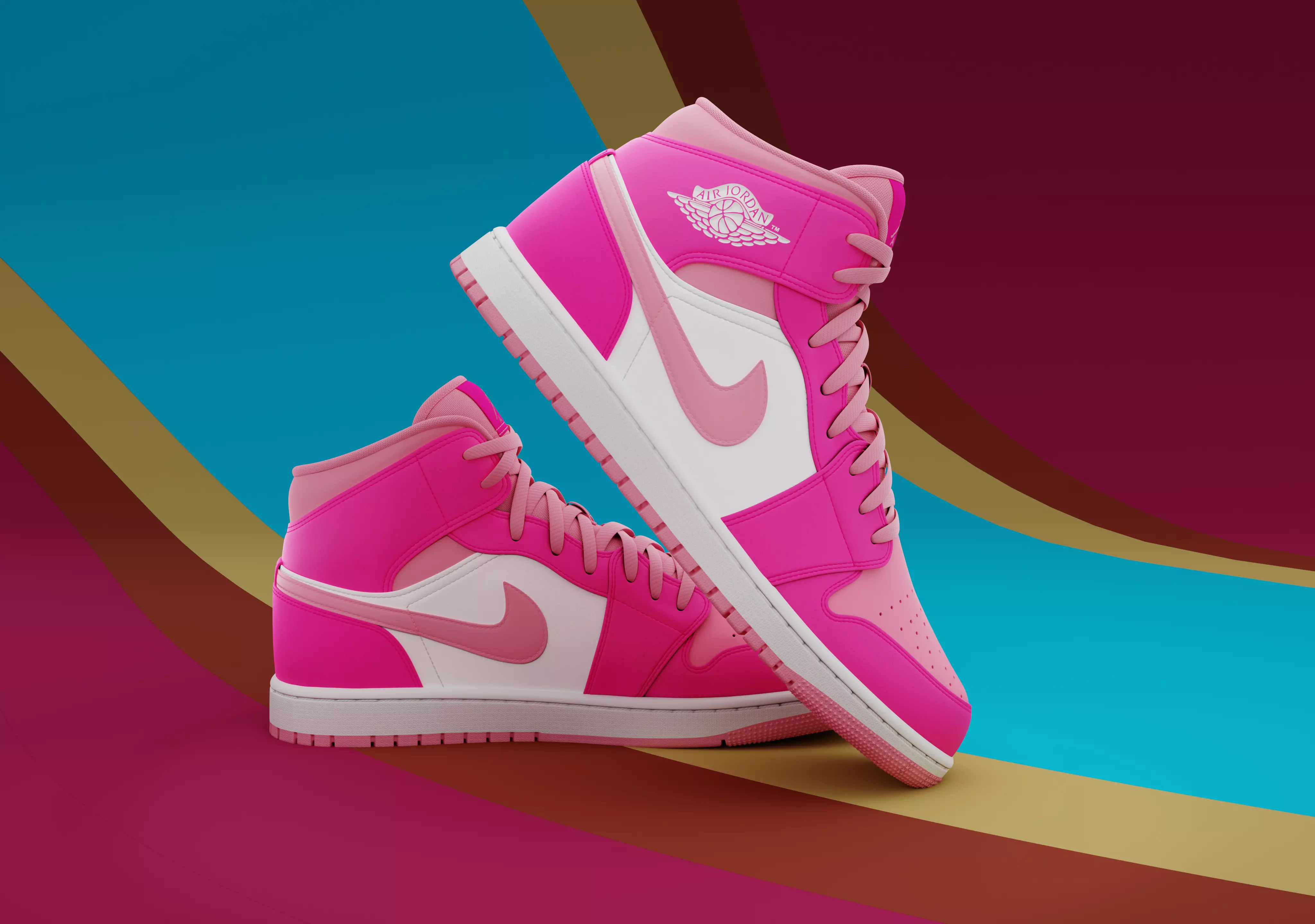 Air Jordan 1 Mid 3D model_0