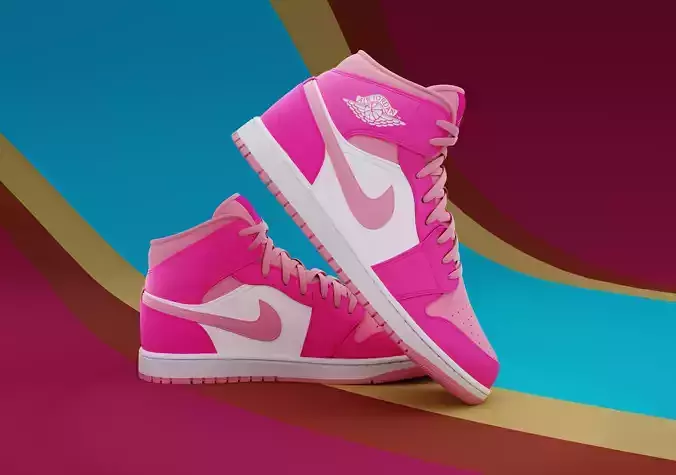 Air Jordan 1 Mid 3D model