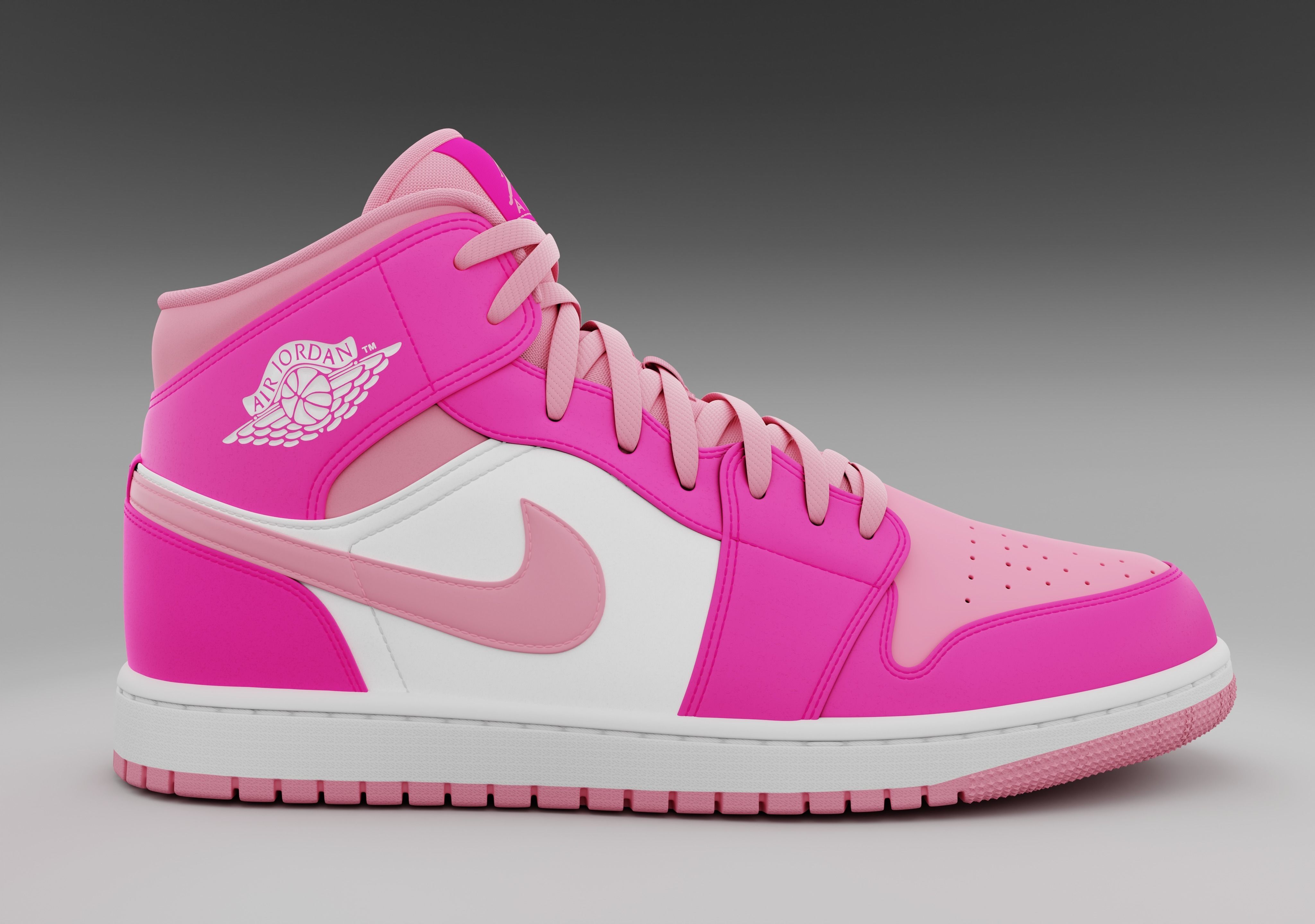 Air Jordan 1 Mid 3D model_4