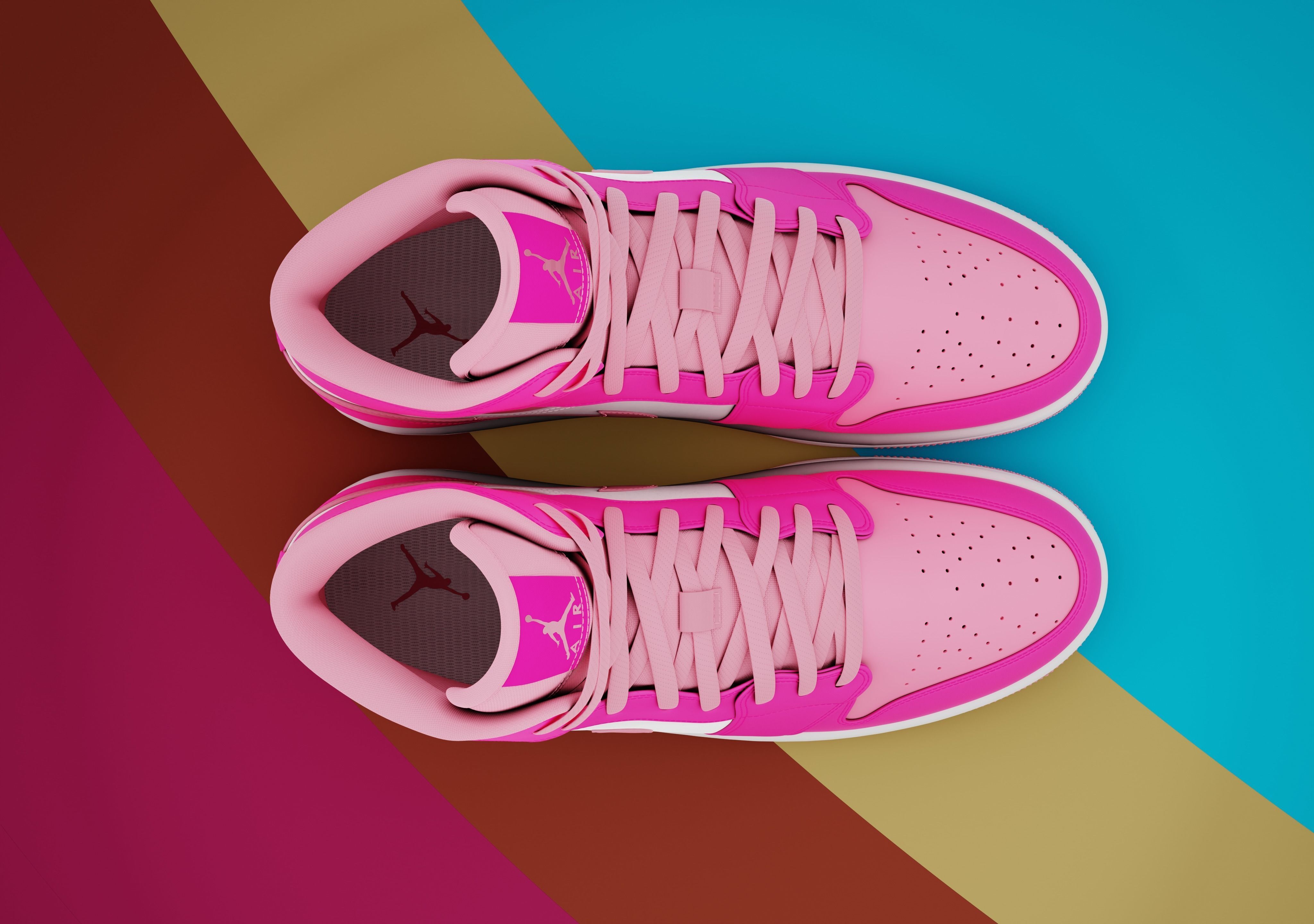 Air Jordan 1 Mid 3D model_1