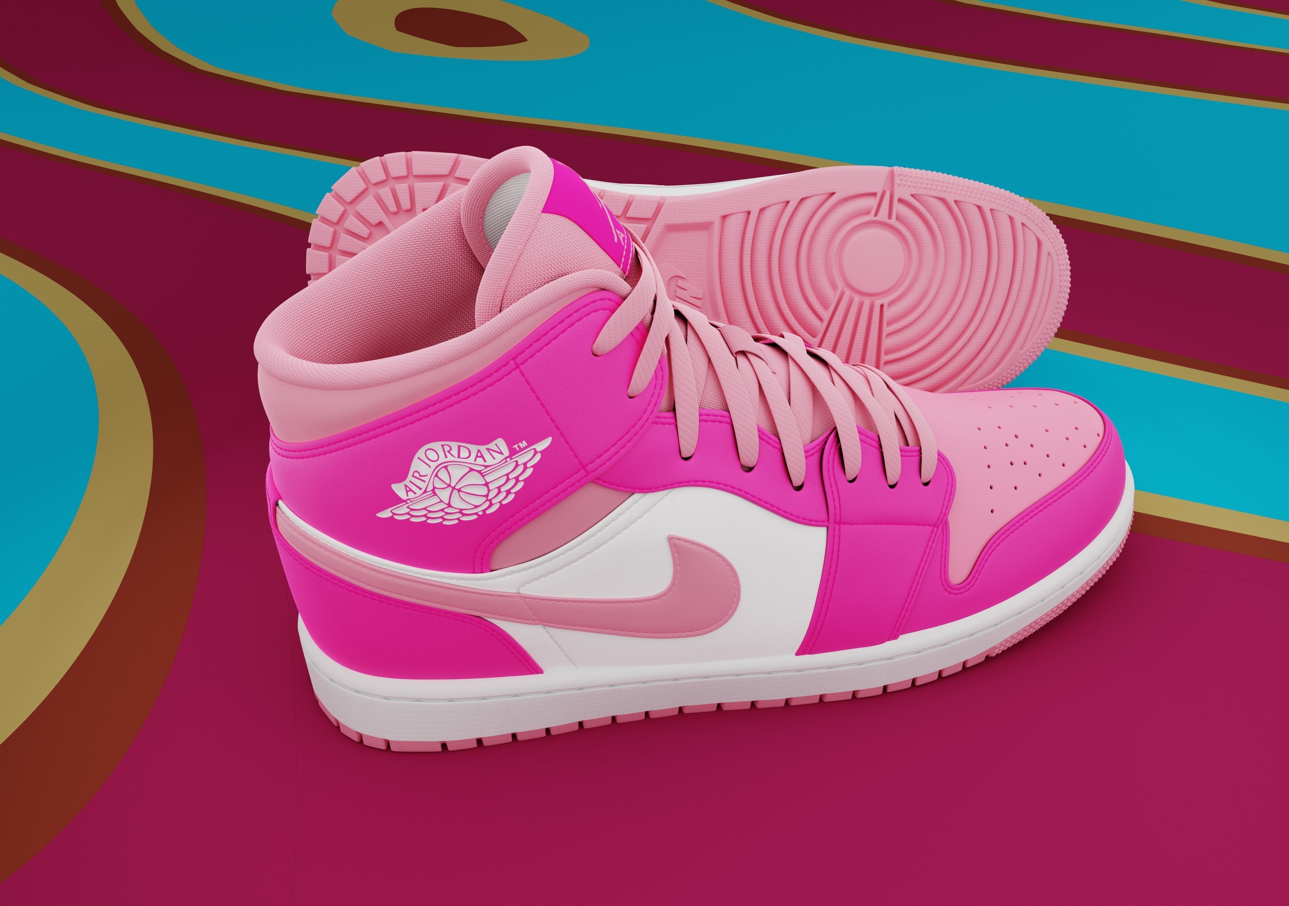 Air Jordan 1 Mid 3D model_19
