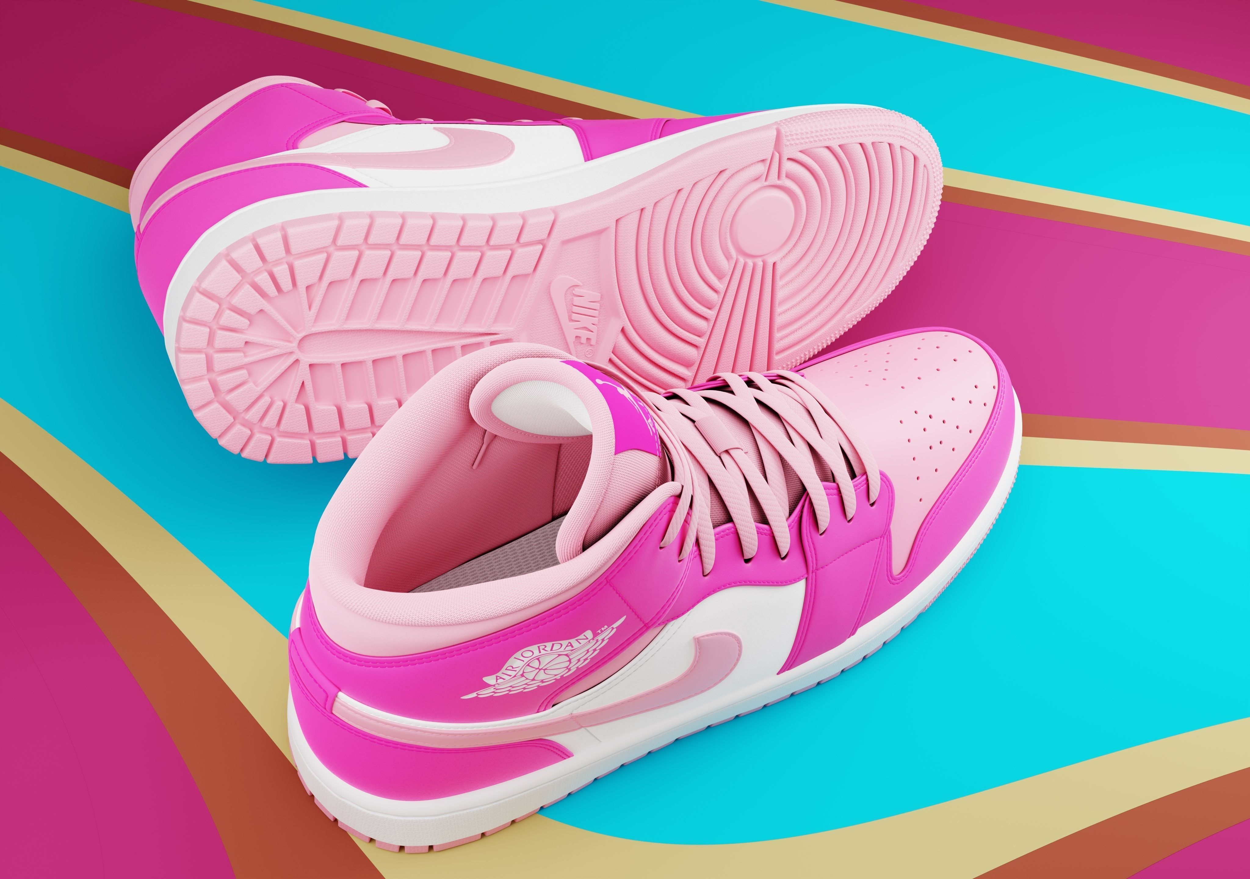 Air Jordan 1 Mid 3D model_35