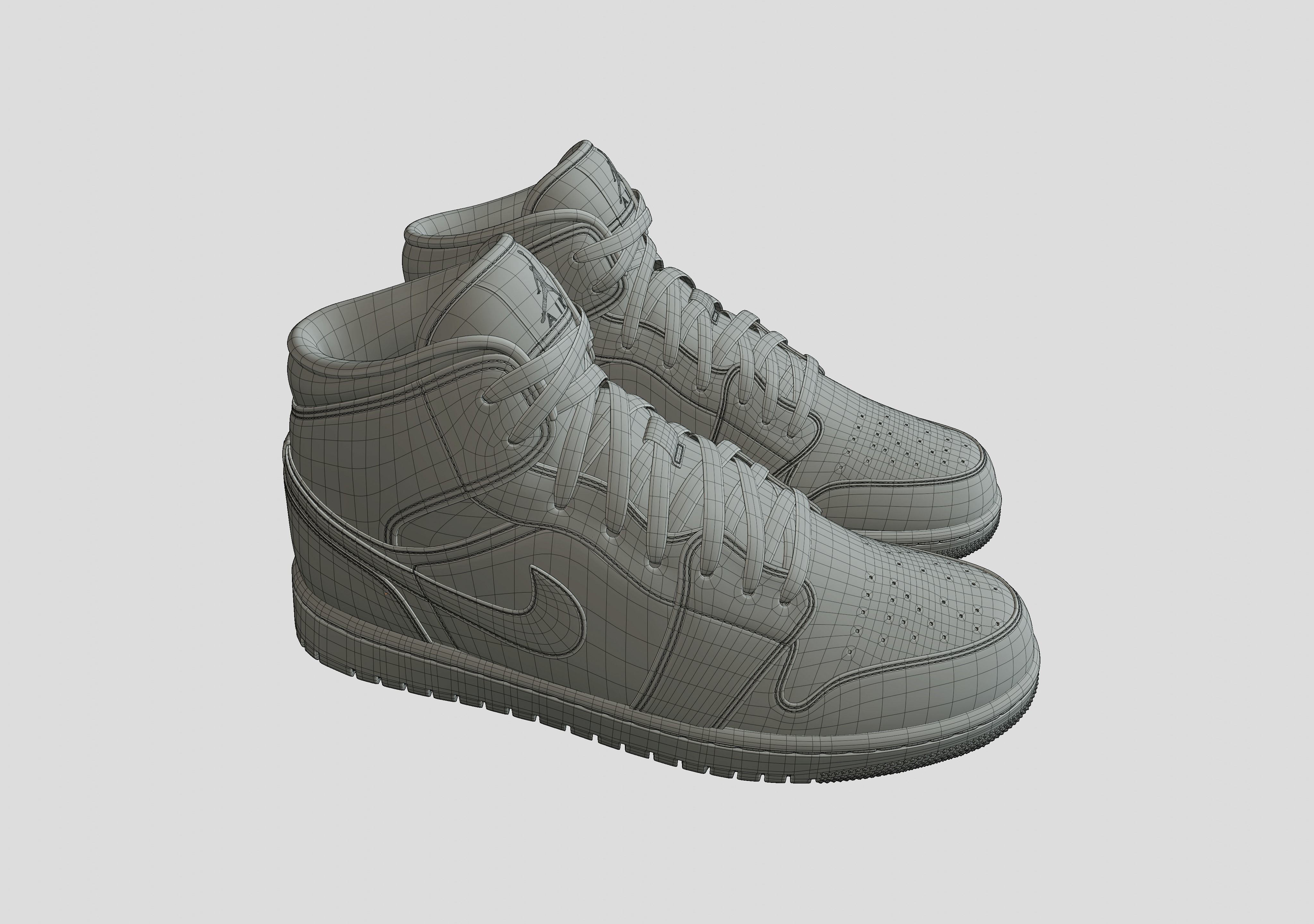 Air Jordan 1 Mid 3D model_9