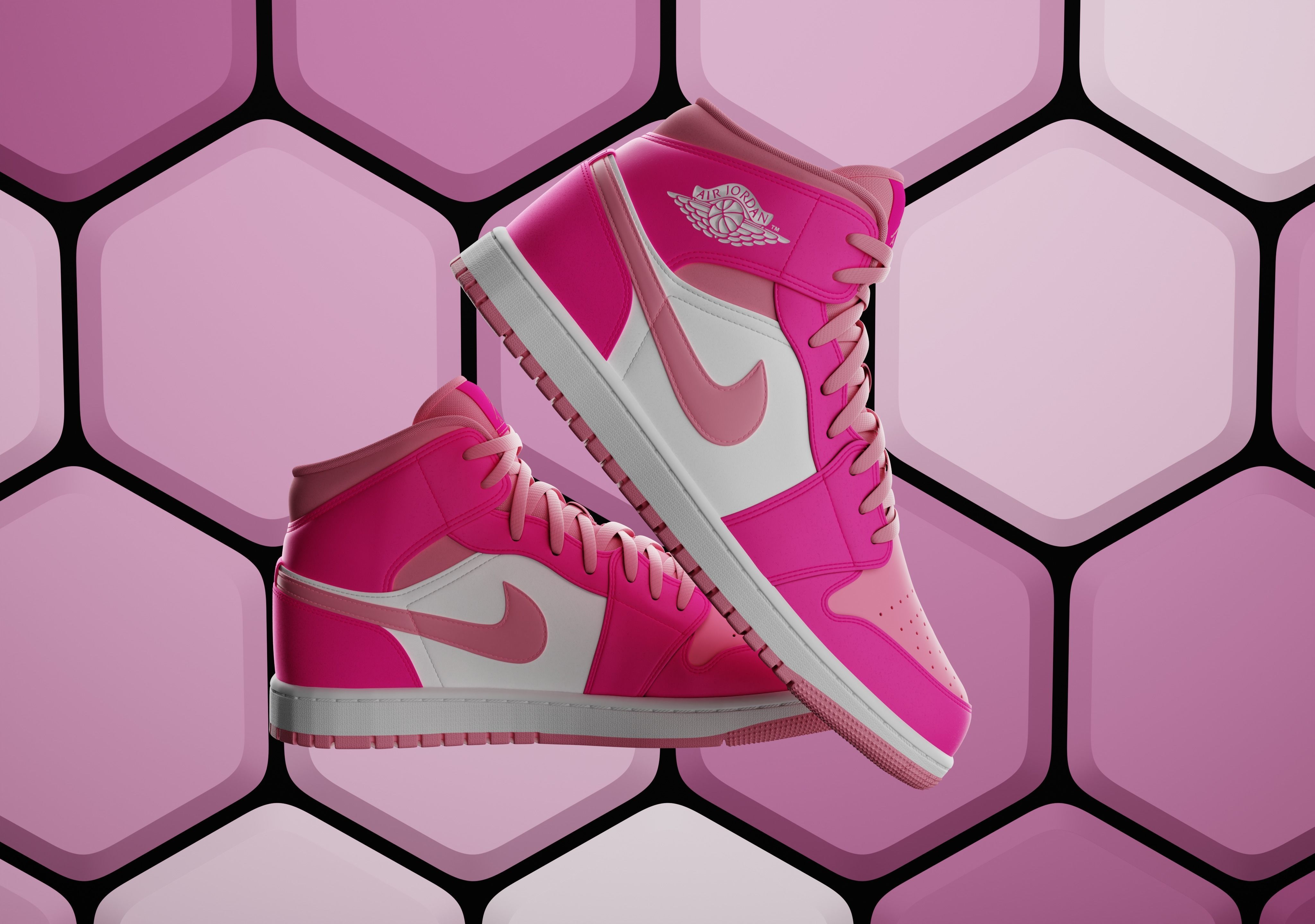 Air Jordan 1 Mid 3D model_8