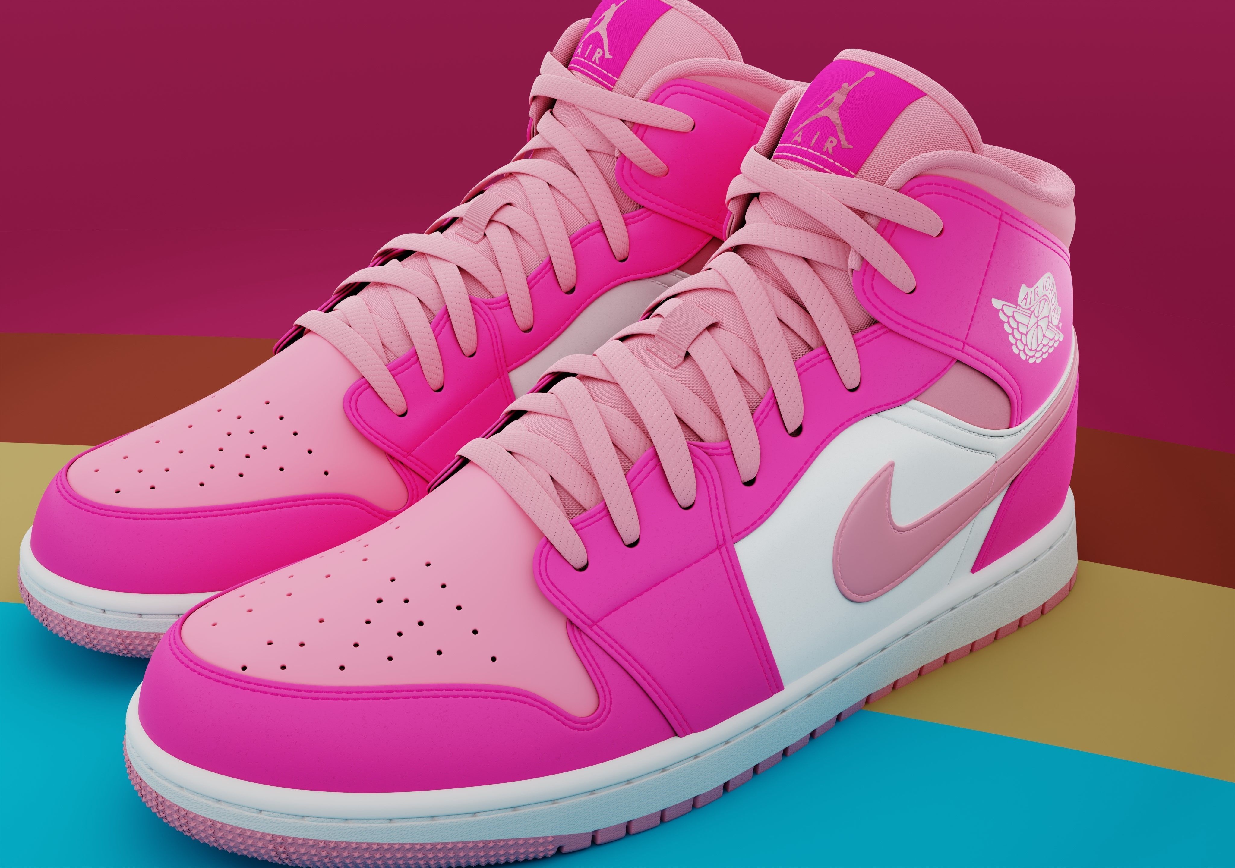 Air Jordan 1 Mid 3D model_6
