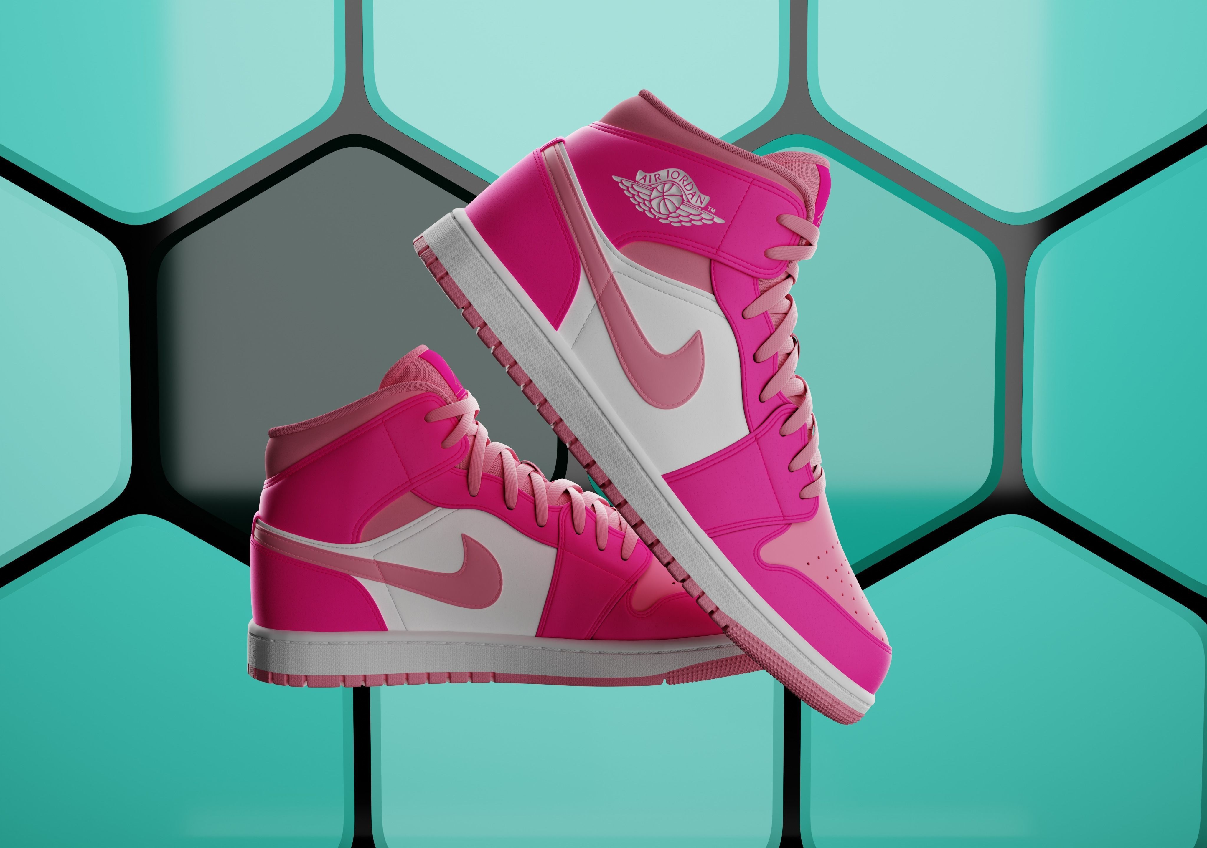 Air Jordan 1 Mid 3D model_11
