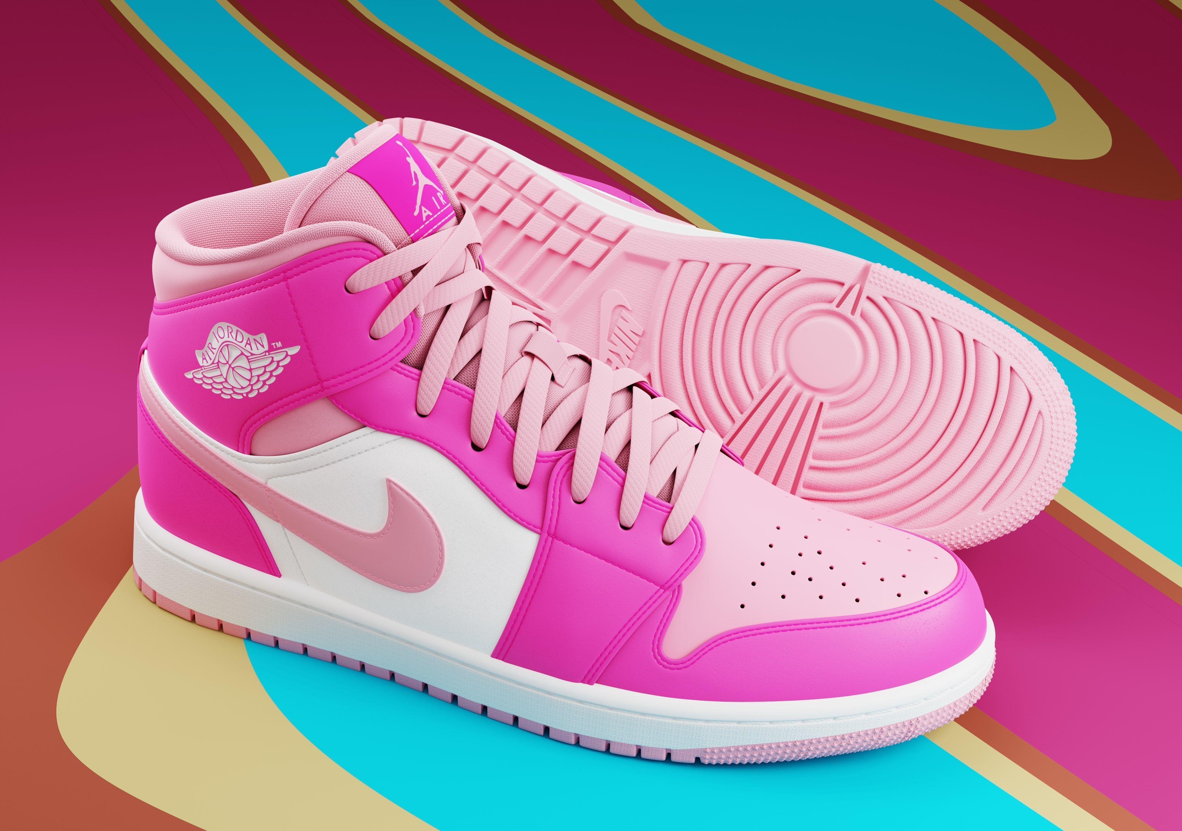 Air Jordan 1 Mid 3D model_17