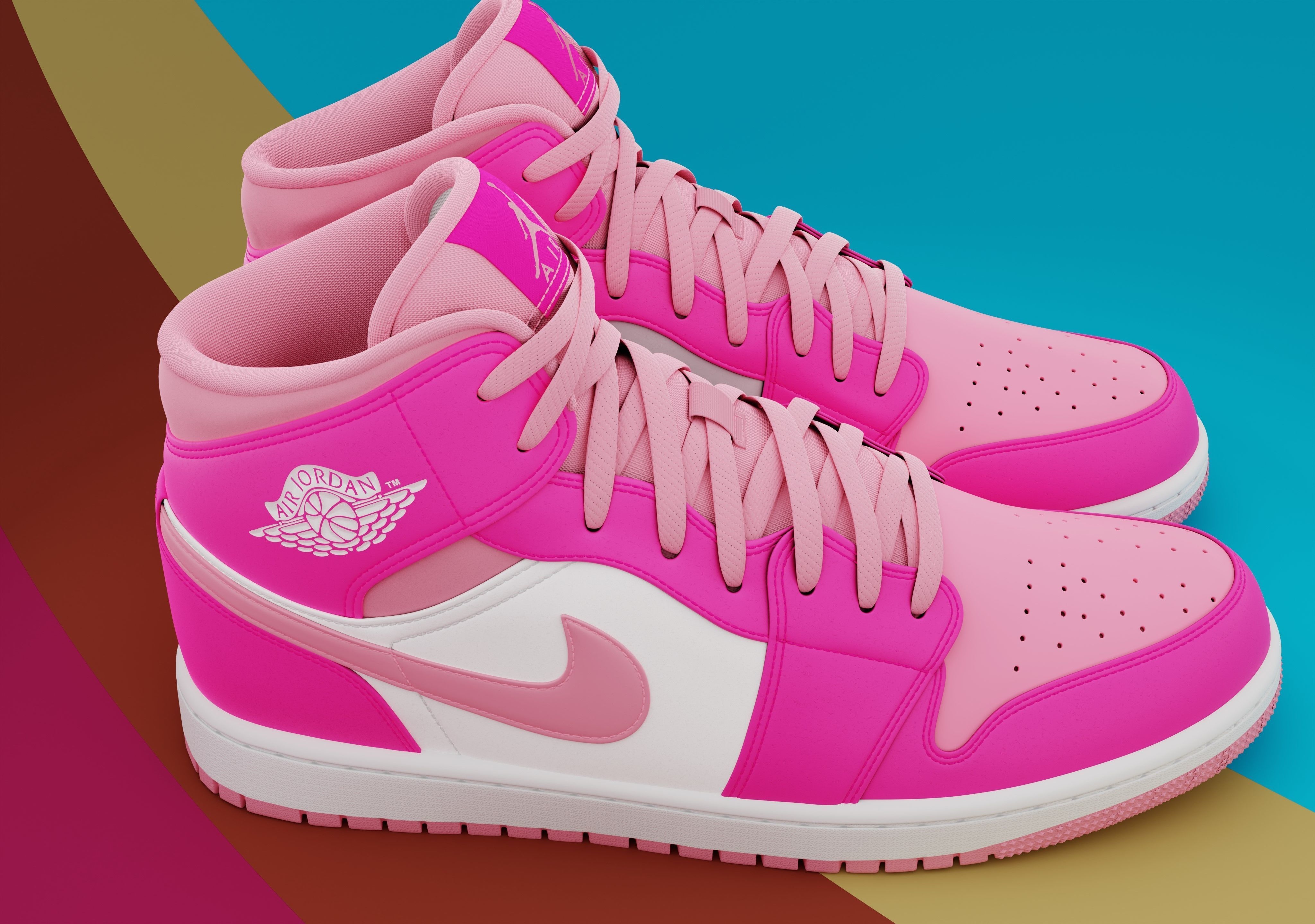 Air Jordan 1 Mid 3D model_5