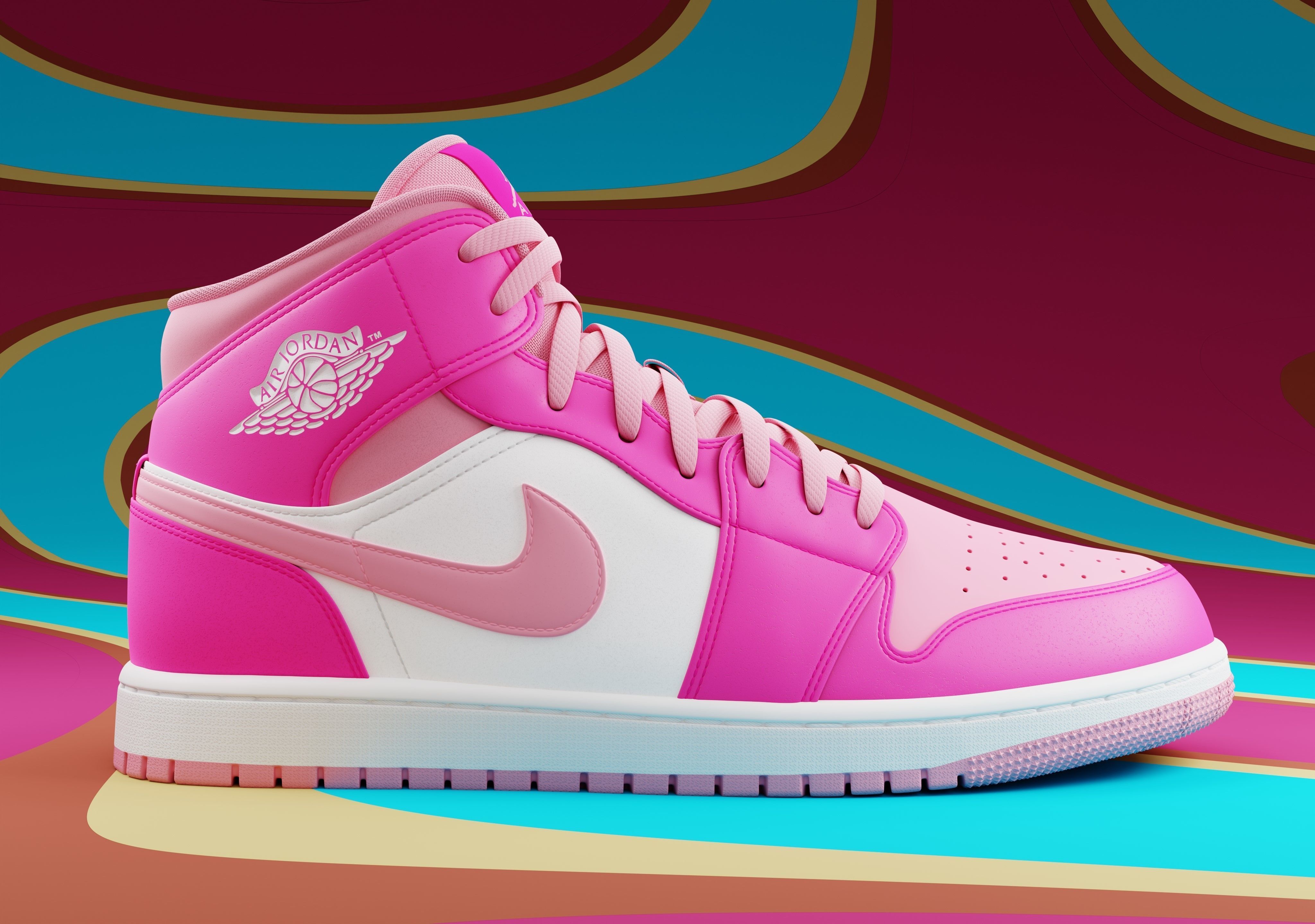 Air Jordan 1 Mid 3D model_7