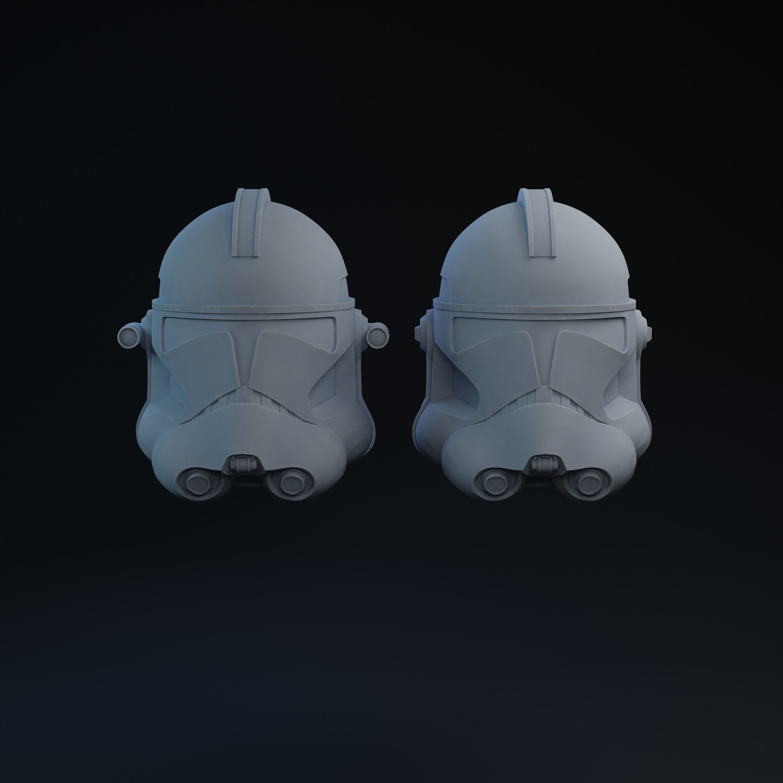 Phase 2 Clone Helmets one-twelfth Scale 3D print model_2