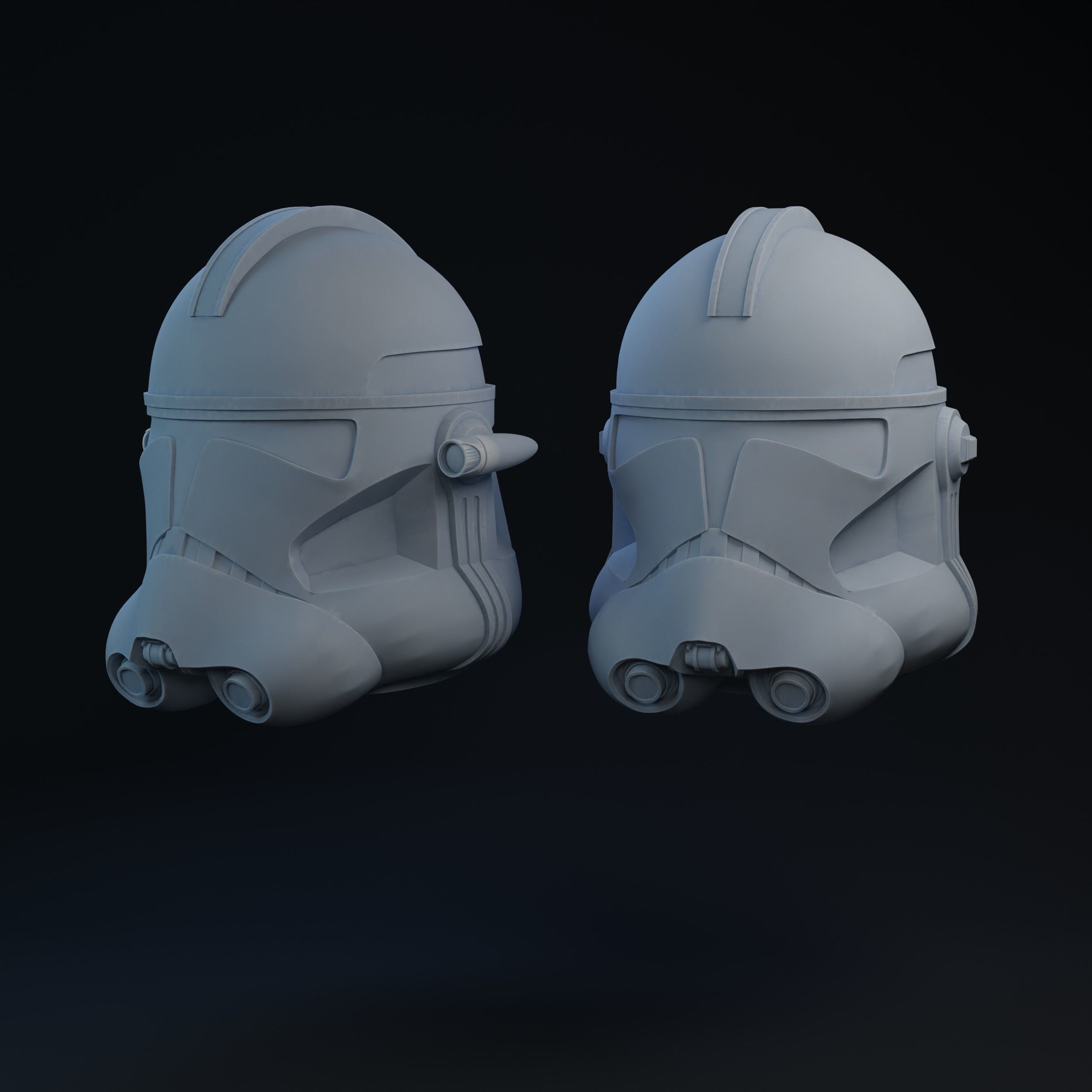 Phase 2 Clone Helmets one-twelfth Scale 3D print model_3