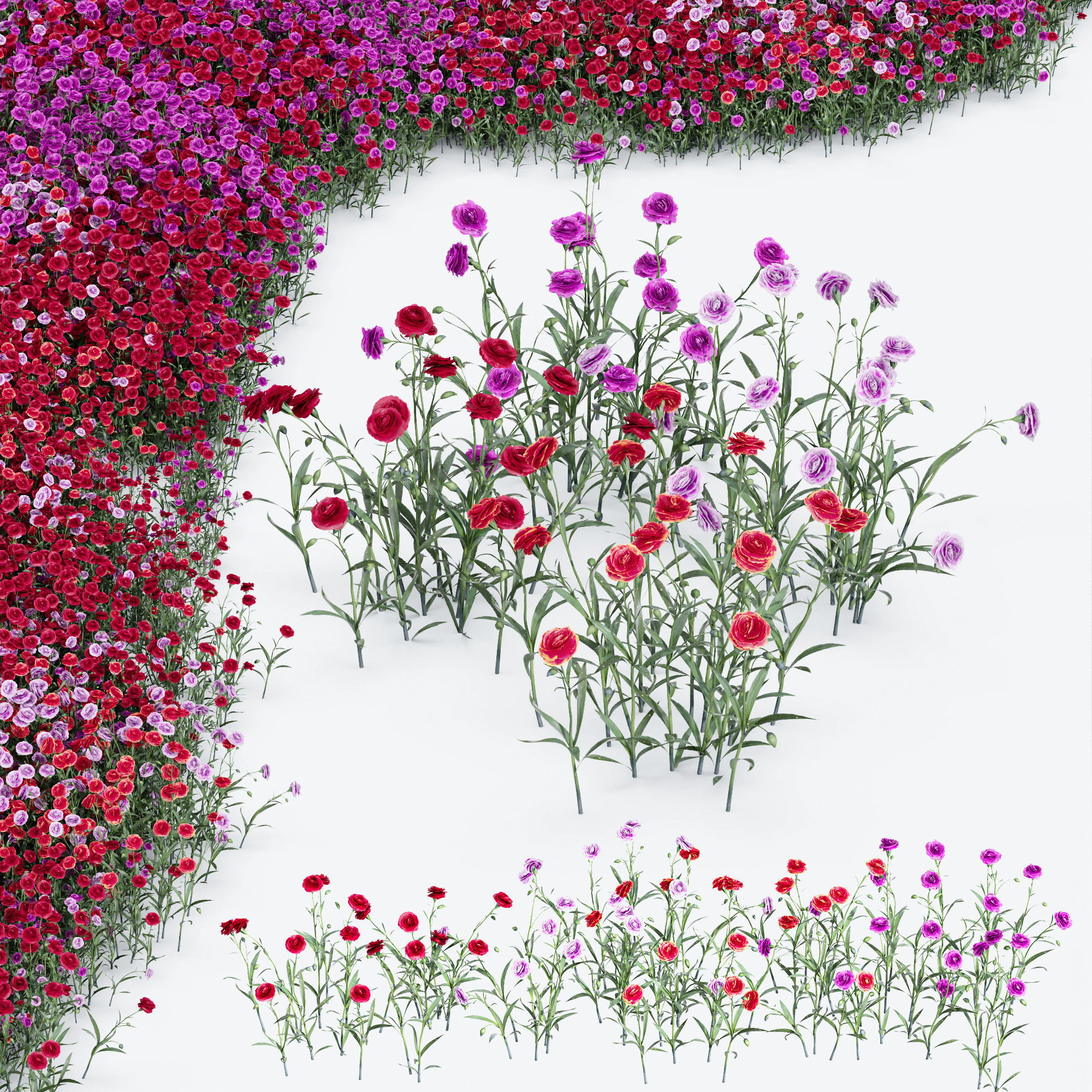 80 Different SETS Of Grass and Bush SET VOL08 3D Model Collection_97