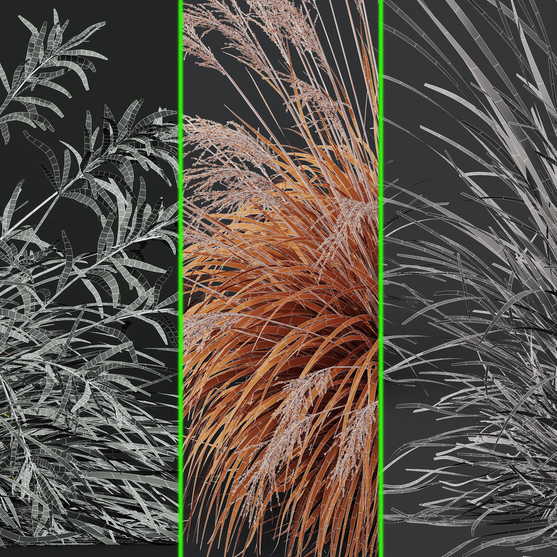 80 Different SETS Of Grass and Bush SET VOL08 3D Model Collection_262