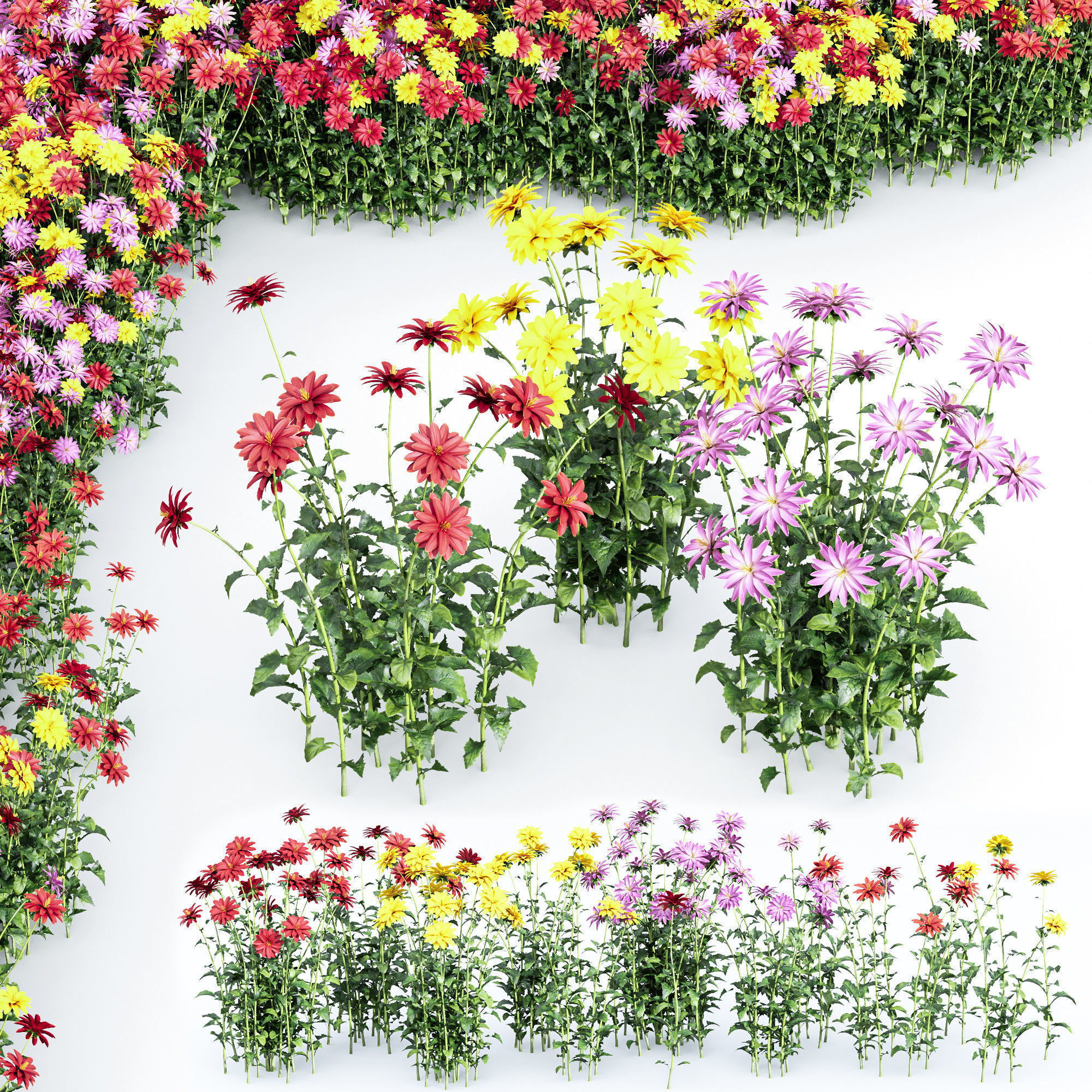 80 Different SETS Of Grass and Bush SET VOL08 3D Model Collection_75