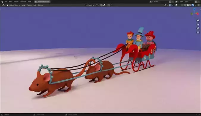 1 Peter Wheat 2 Sled 3 Beetle 4 Mice 5 Sleigh Total 5 3D Models