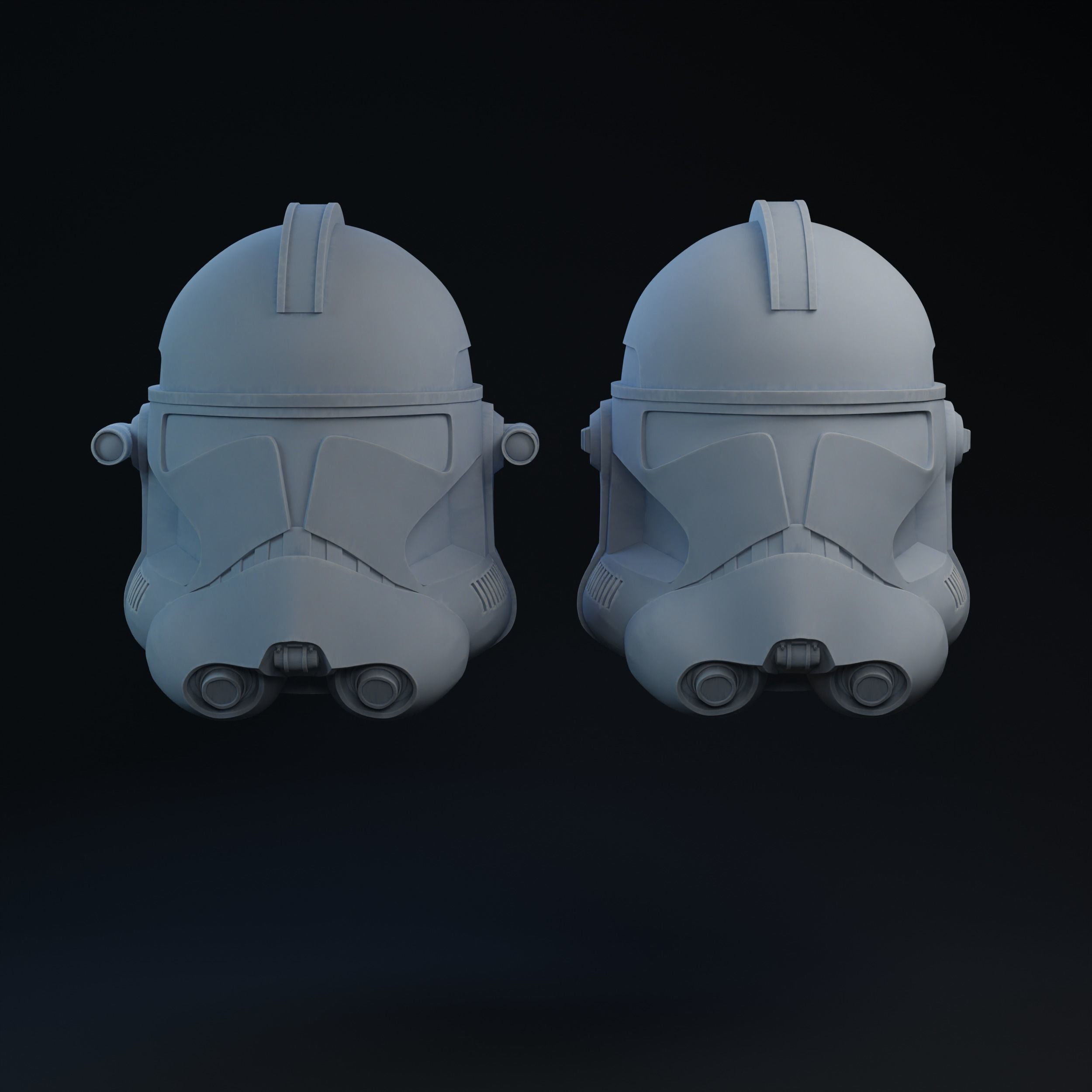 Phase 2 Clone Helmets Vent Cuts one-twelfth Scale 3D print model_3