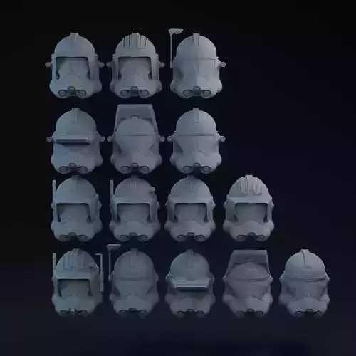 Phase 2 Clone Helmets Vent Cuts one-twelfth Scale 3D print model