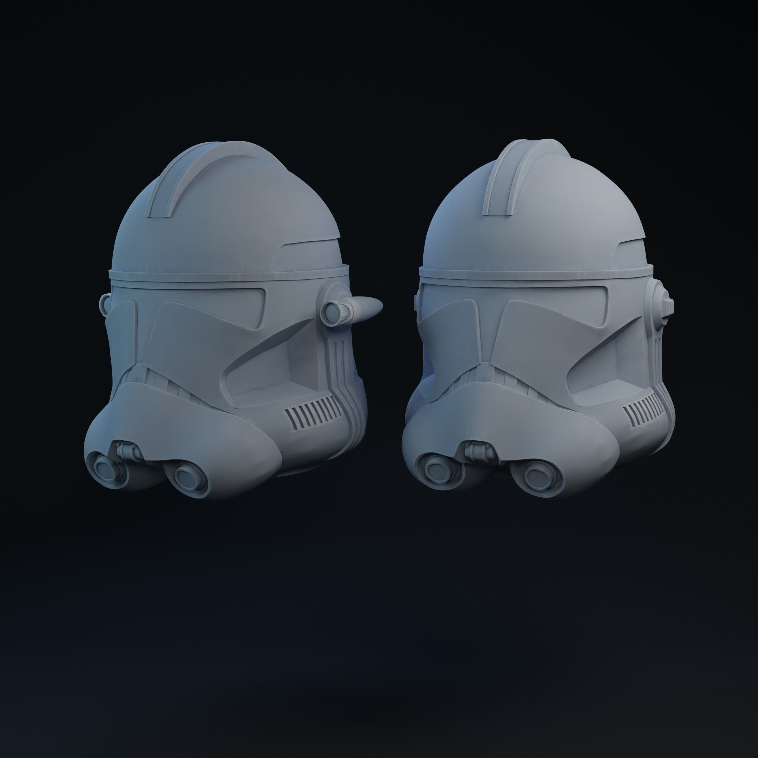 Phase 2 Clone Helmets Vent Cuts one-twelfth Scale 3D print model_2