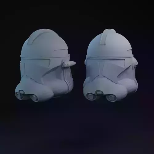Phase 2 Clone Helmets and Vent Cut Options one-twelfth Scale 3D print model