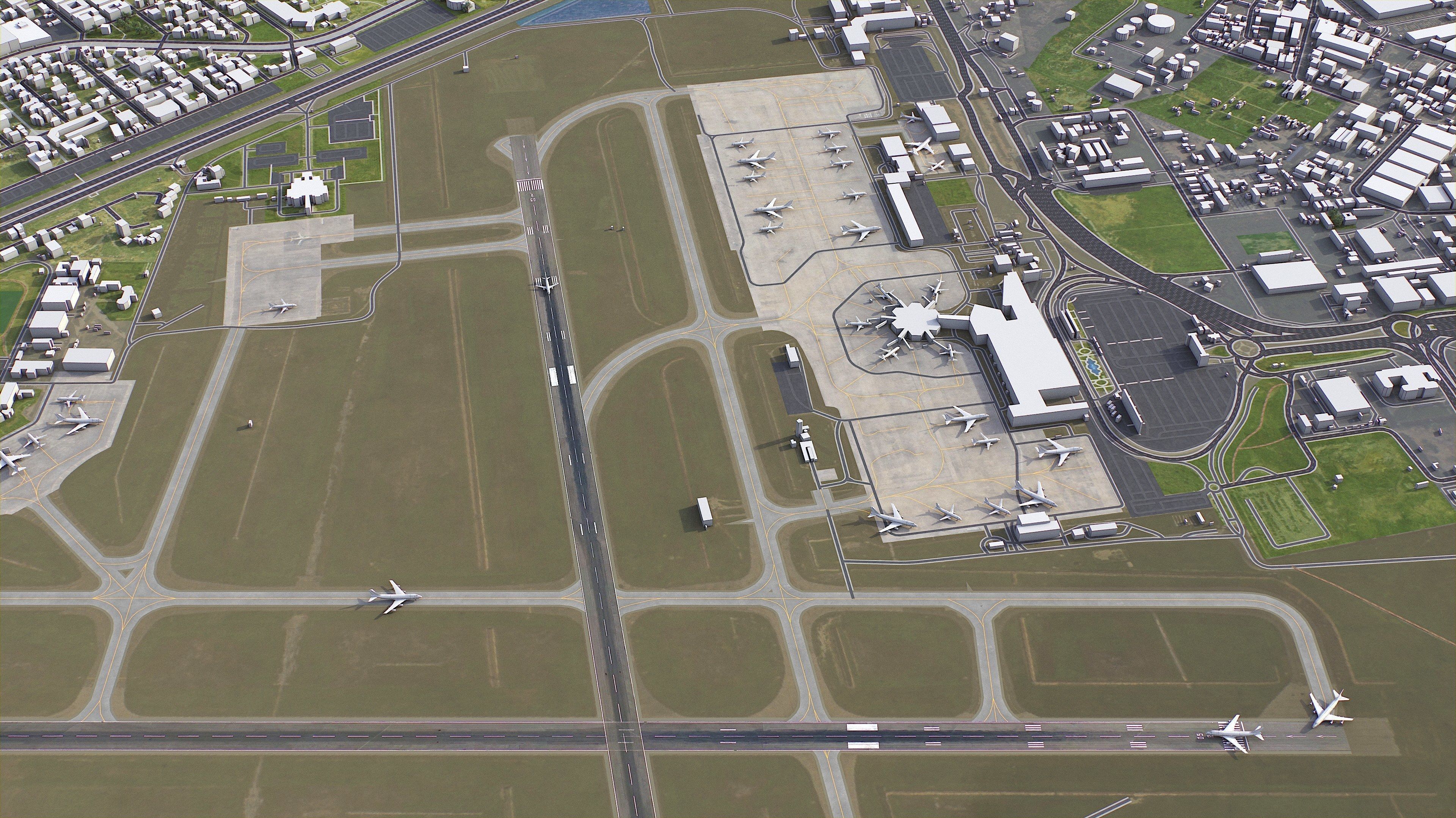 Tunis - Carthage Airport Low-poly 3D model_4