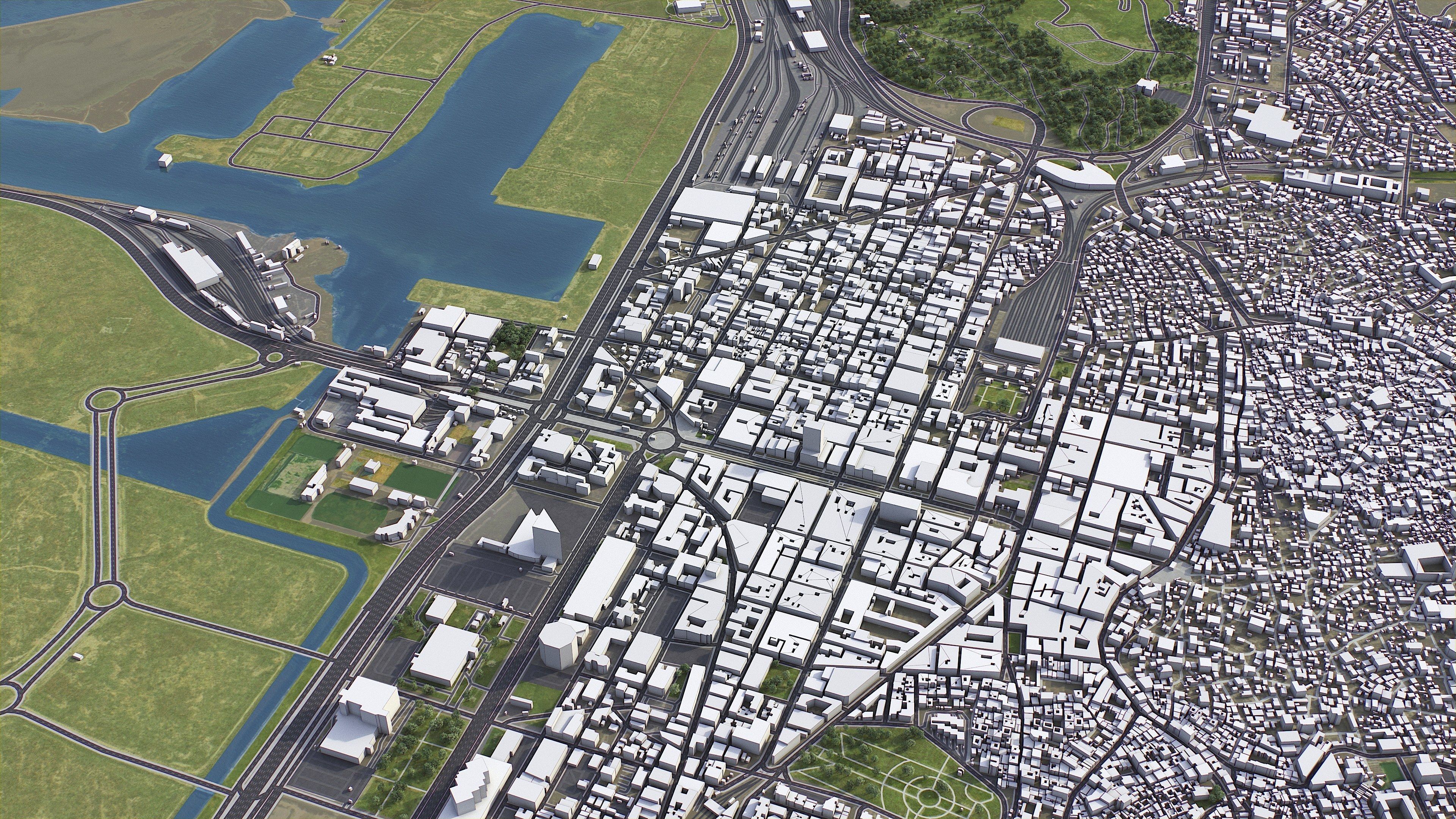 Tunis - 3D City Model Low-poly 3D model_4