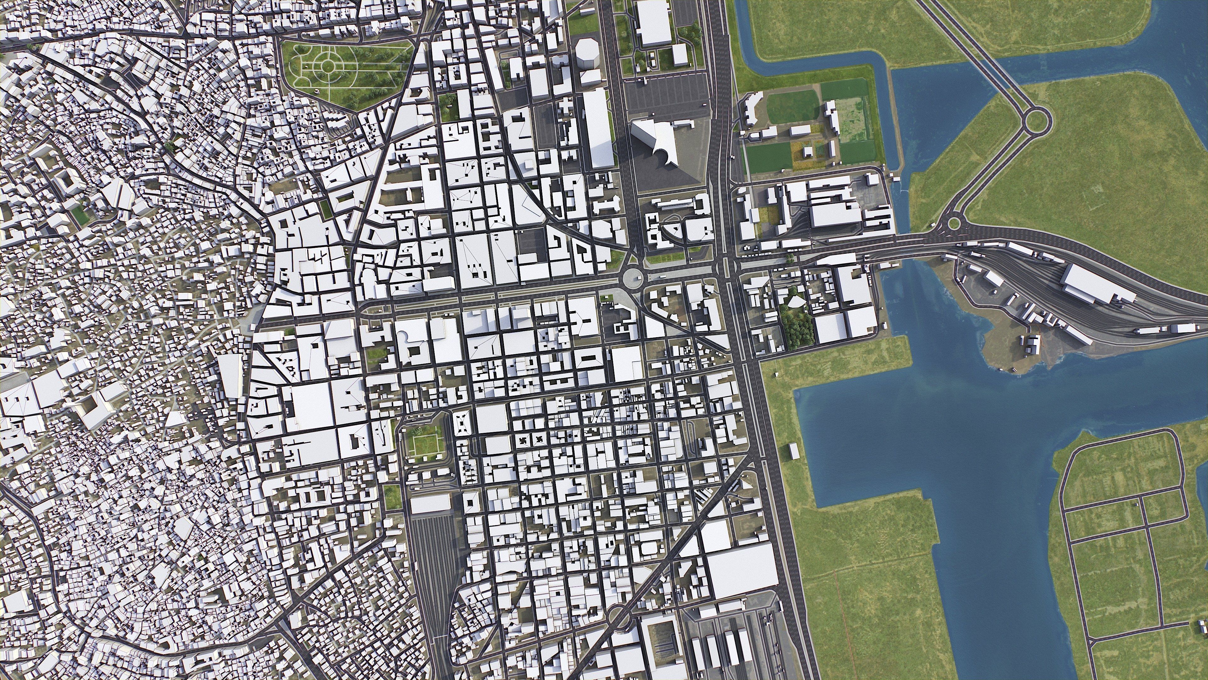 Tunis - 3D City Model Low-poly 3D model_7