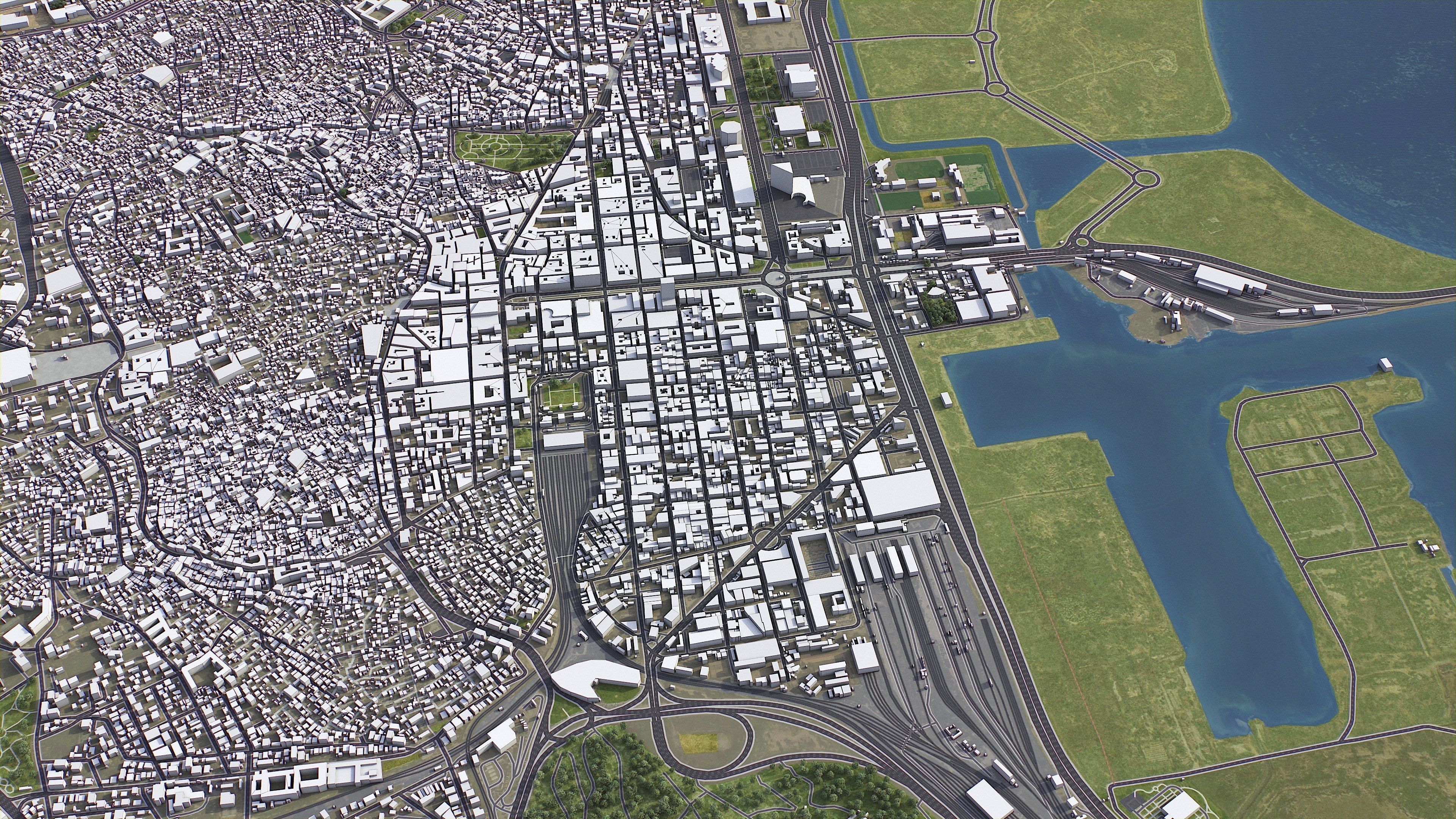 Tunis - 3D City Model Low-poly 3D model_2