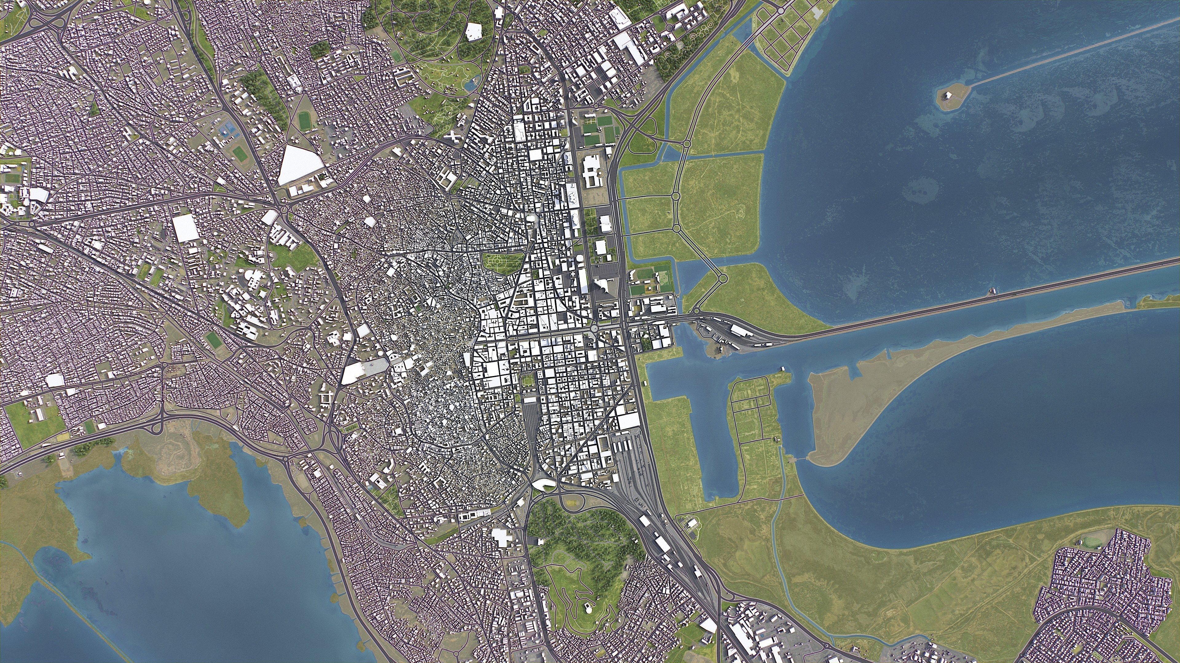 Tunis - 3D City Model Low-poly 3D model_14