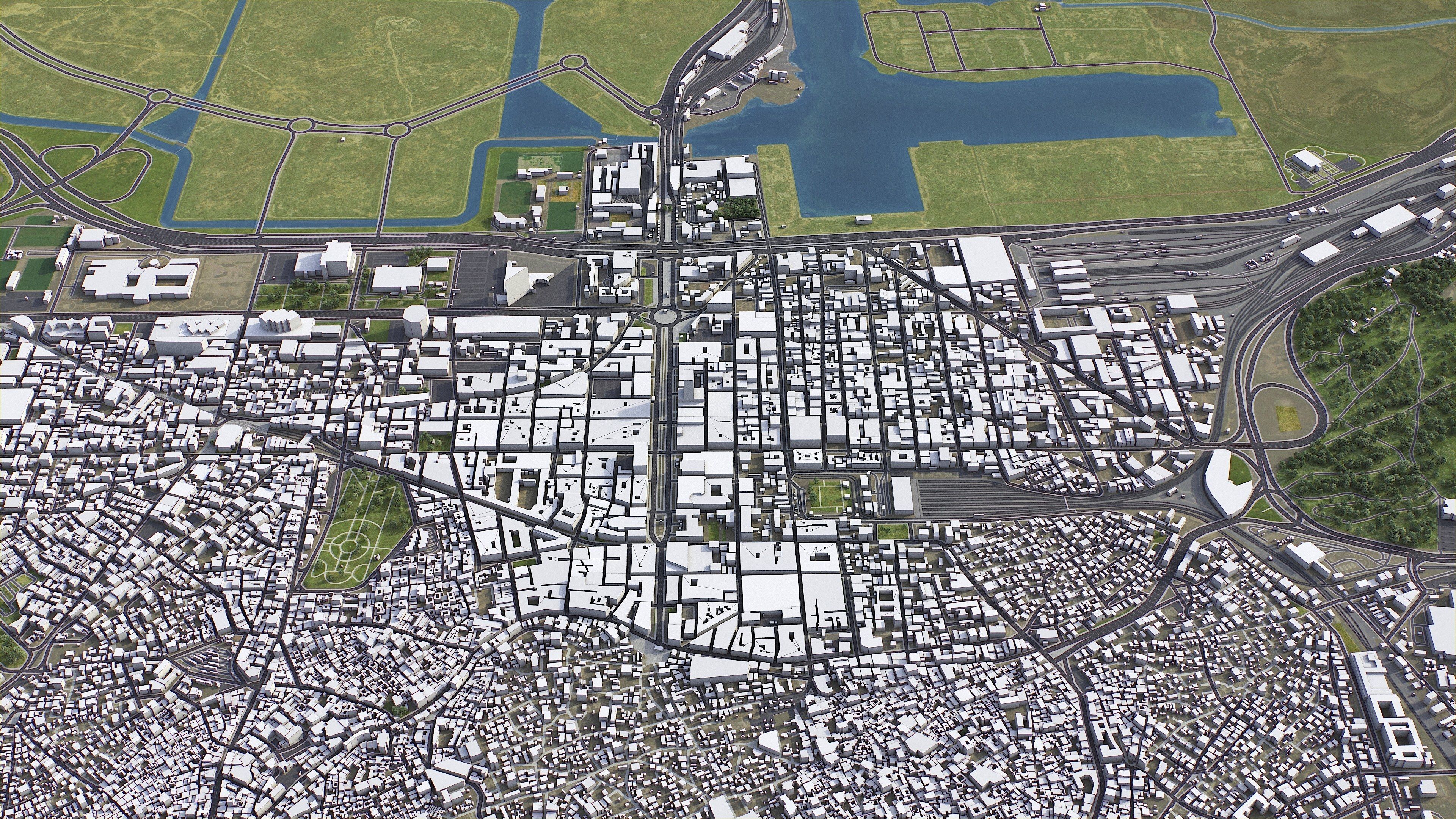 Tunis - 3D City Model Low-poly 3D model_3