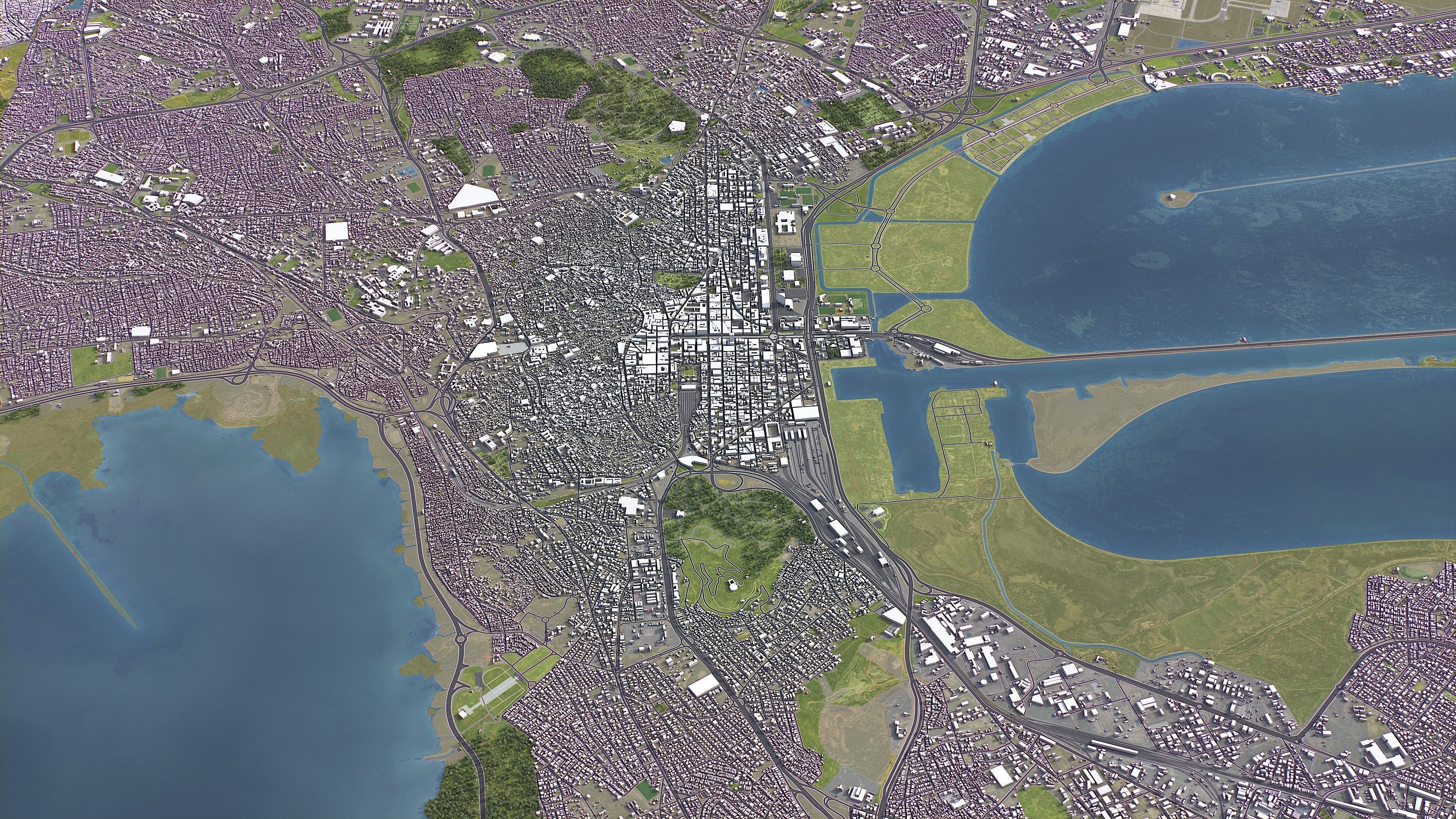 Tunis - 3D City Model Low-poly 3D model_13