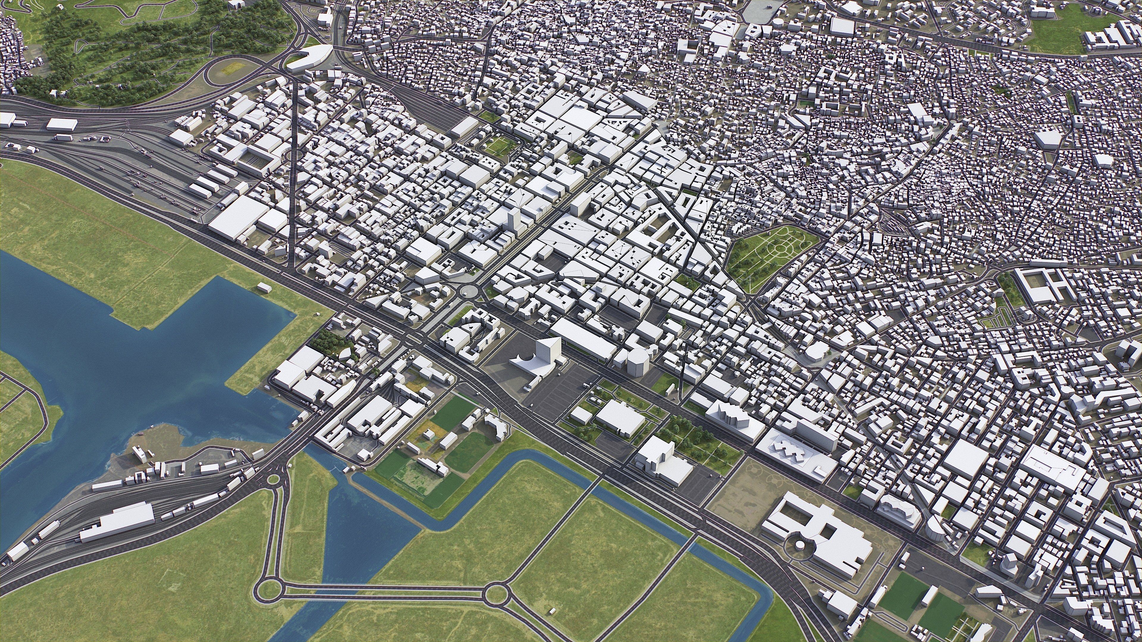 Tunis - 3D City Model Low-poly 3D model_5