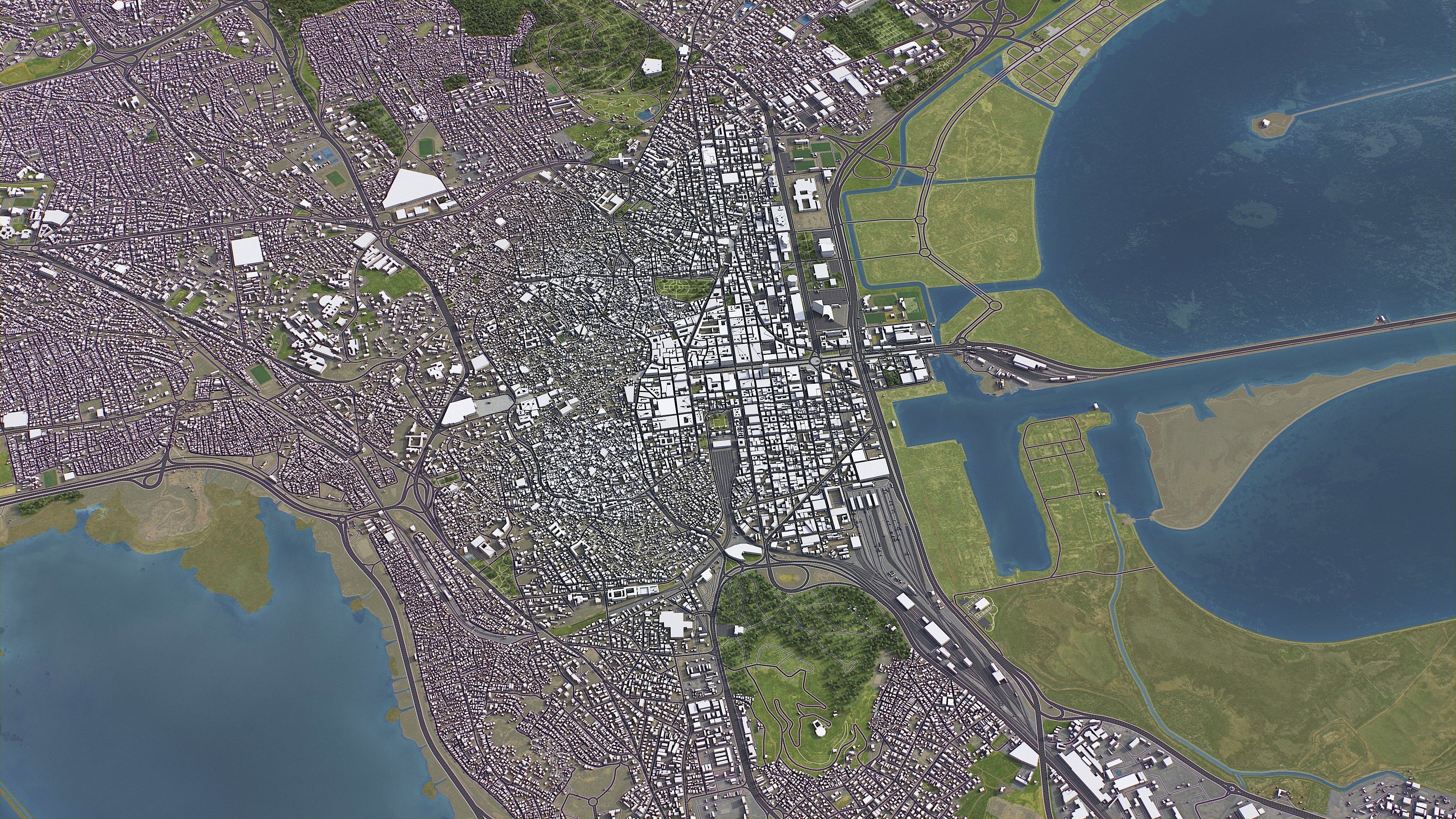 Tunis - 3D City Model Low-poly 3D model_10